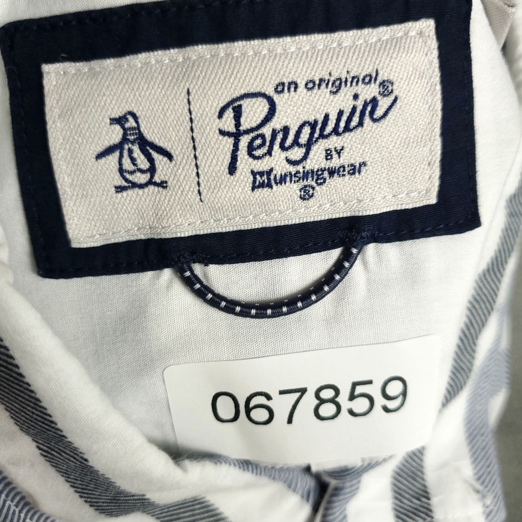 Original Penguin Penguin Shirt Mens Size XL Blue Striped Button-Up Short Sleeve Size US XL / EU 56 / 4 - 7 Thumbnail