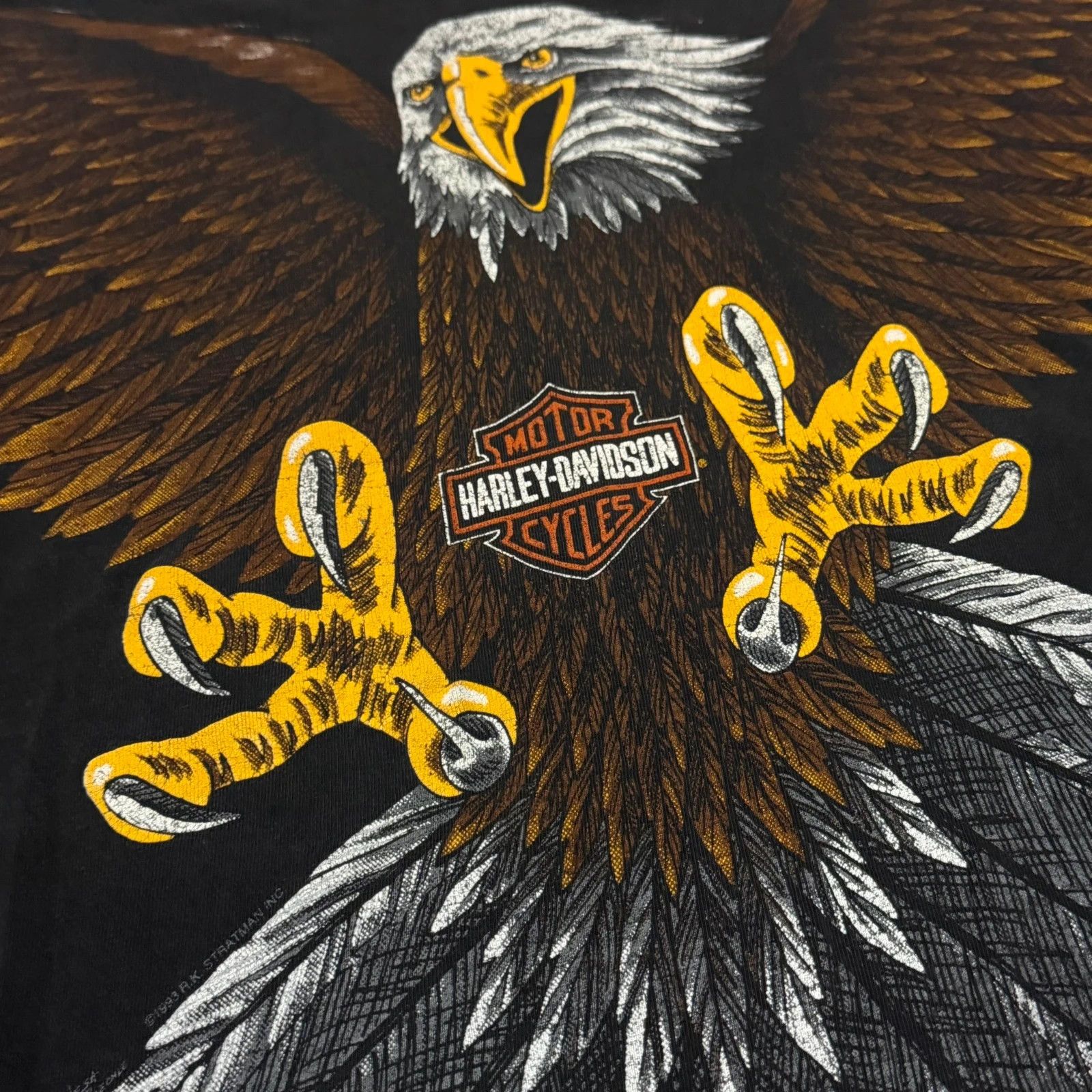 Harley Davidson Vintage 1993 Harley Davidson Eagle AOP t-shirt Size US M / EU 48-50 / 2 - 3 Thumbnail