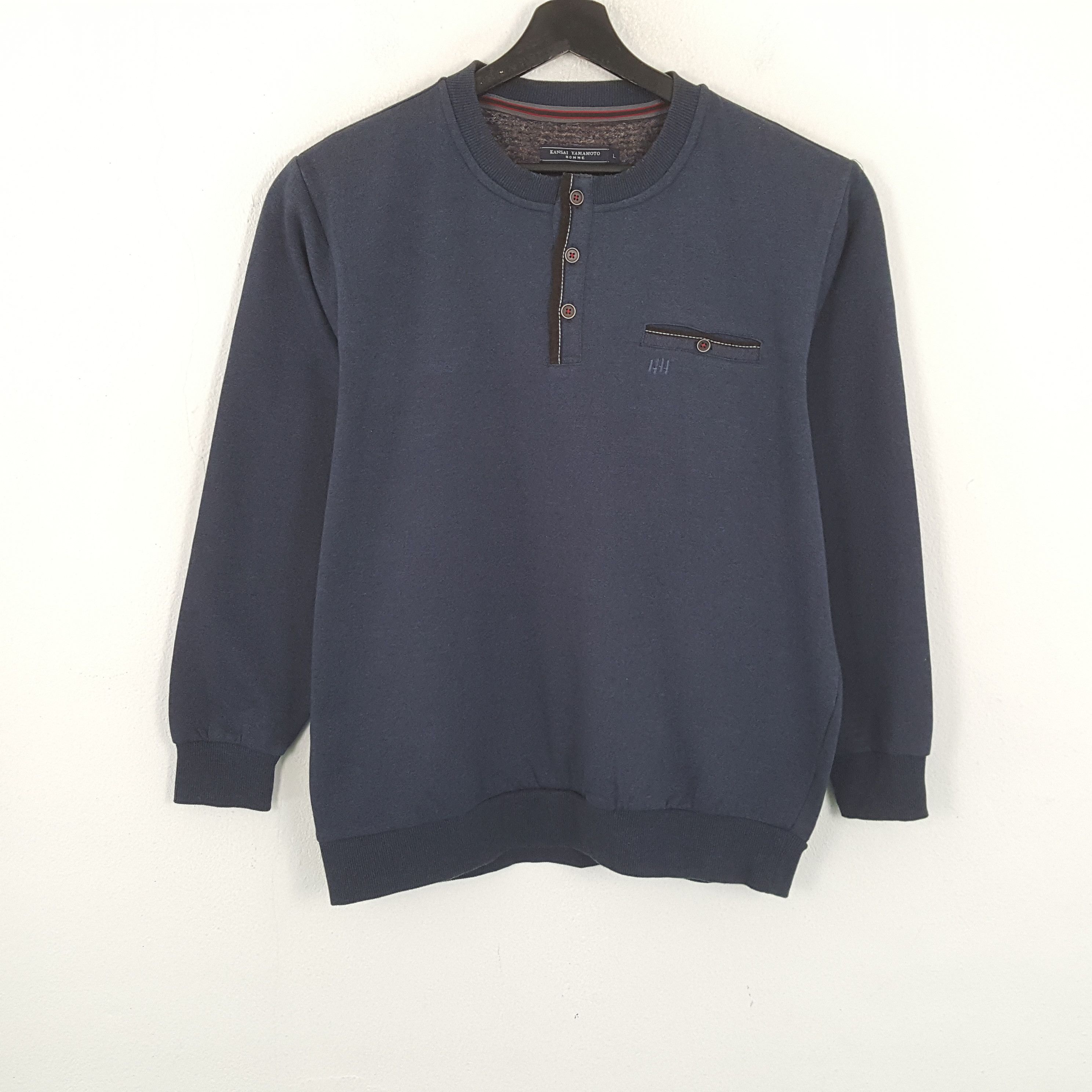 Kansai Yamamoto × Vintage Kansai Yamamoto X Custom NUMBER (N)INE Art Sweatshirt Size US L / EU 52-54 / 3 - 3 Thumbnail