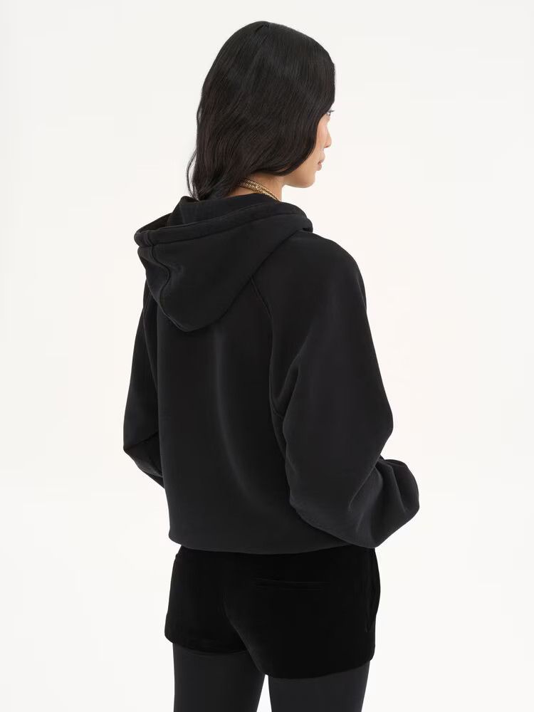 Chloe o1loc1c11125 Generous Logo Hoodie in Black Size S / US 4 / IT 40 - 4 Thumbnail