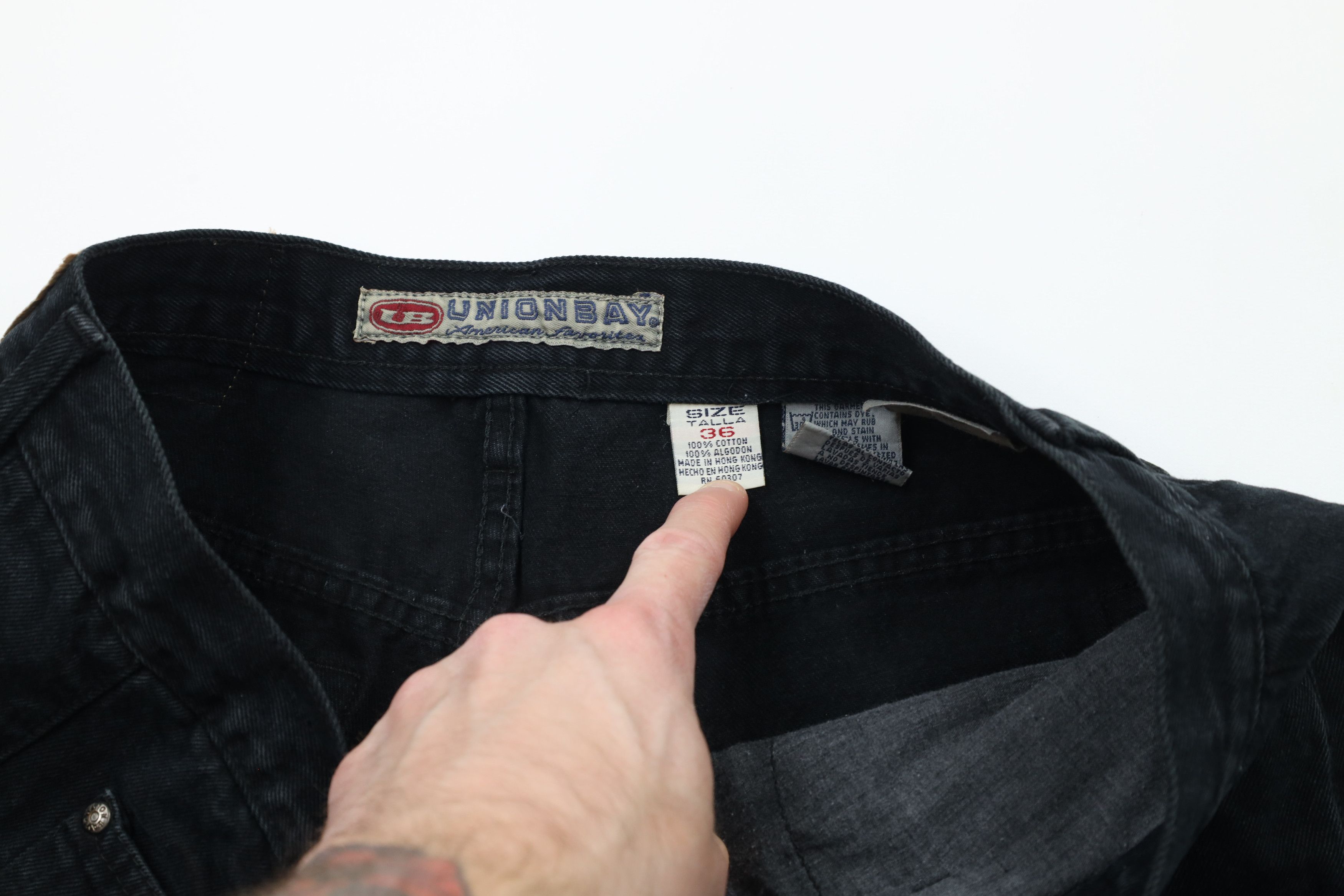 Vintage Vintage 90s Streetwear Fit Denim Jean Shorts Jorts Black Size US 36 / EU 52 - 6 Thumbnail