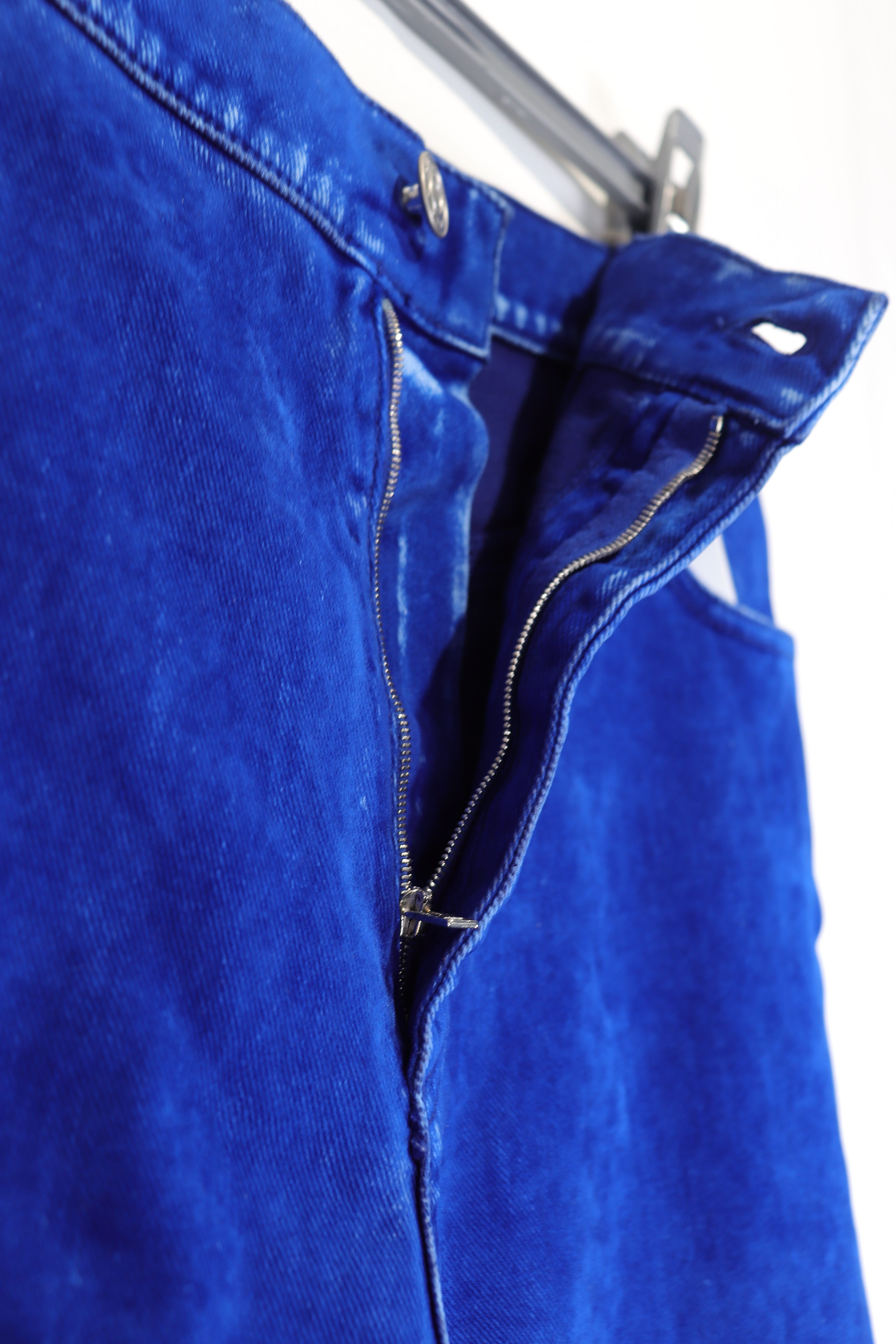 Marni o1rshd11223 Garment Dyed Flock Denim in Blue Size US 31 - 4 Thumbnail