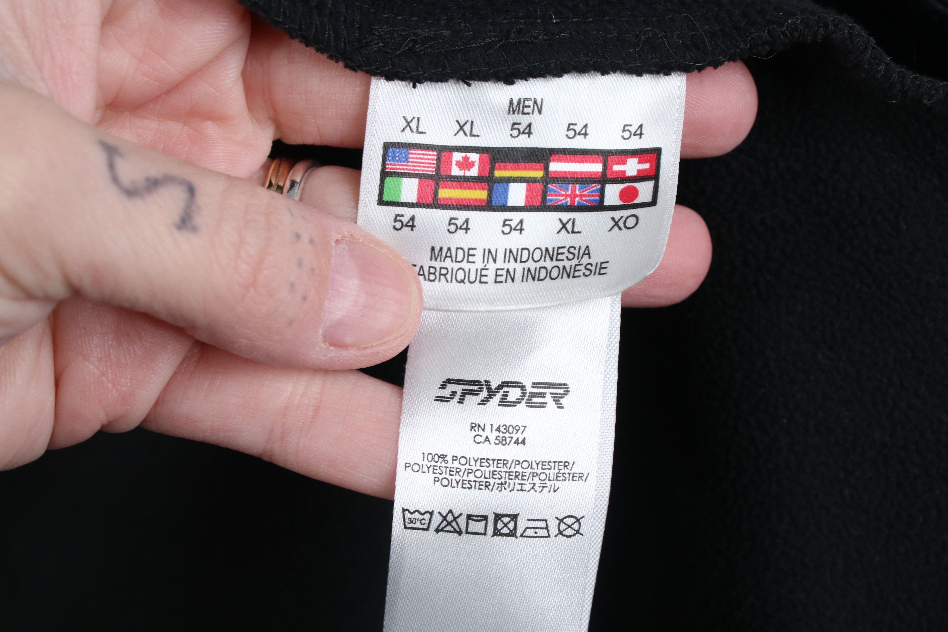 Spyder Spyder Fleece Lined Skiing Full Zip Jacket Black Polyester Size US XL / EU 56 / 4 - 11 Thumbnail