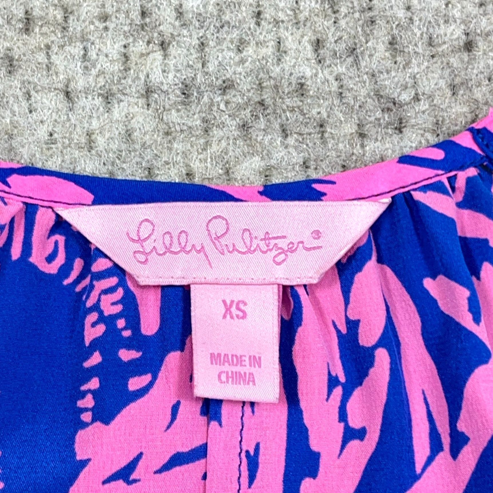 Lilly Pulitzer Lilly Pulitzer Tank XS Pink Blue Zebra Grass Silk Spaghetti Strap Adjustable Camisole Beach Colorful 100% Silk Size XS / US 0-2 / IT 36-38 - 3 Thumbnail