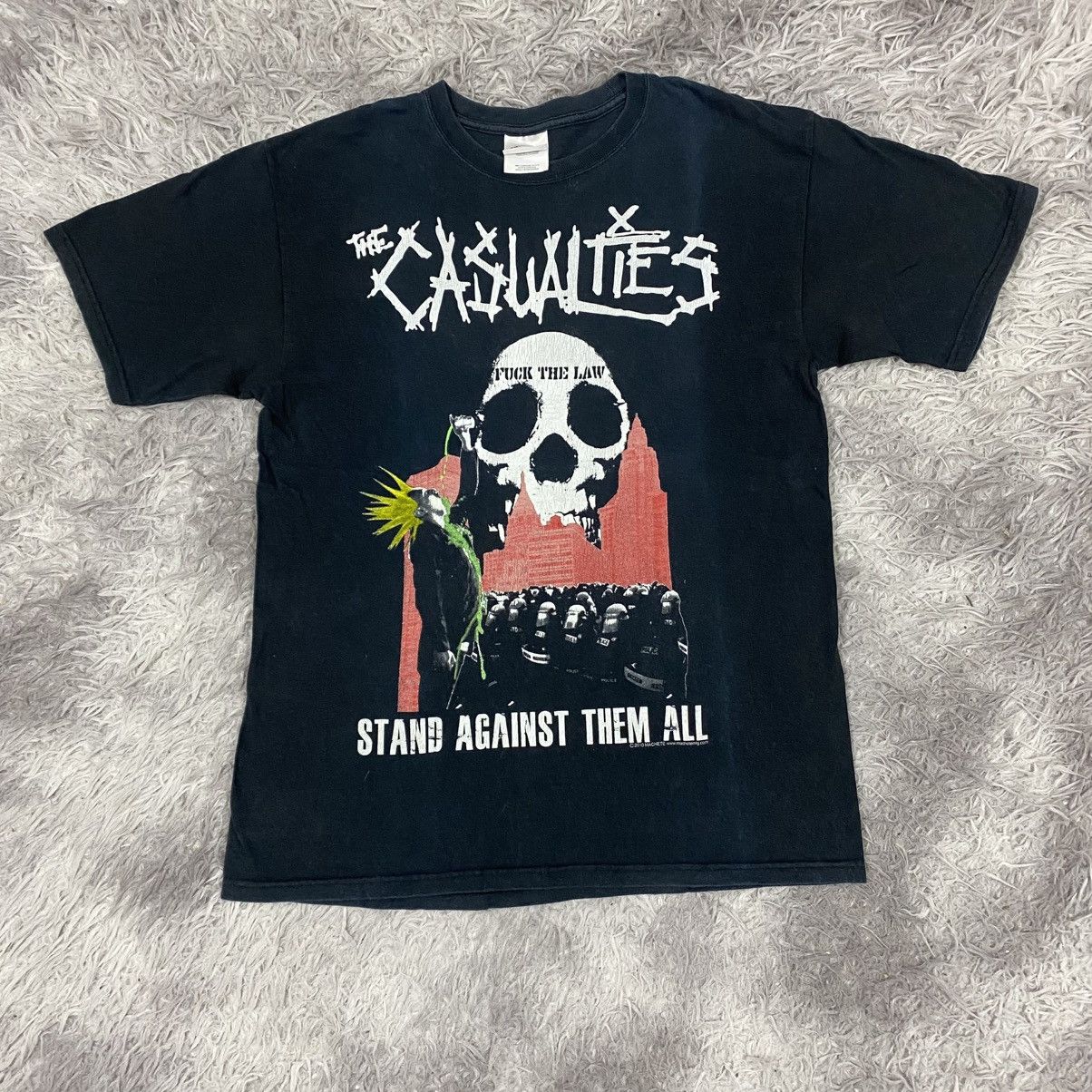 Band Tees × Hanes × Vintage Punk rock band the casualties stand them all vintage Y2K Size US M / EU 48-50 / 2 - 1 Thumbnail