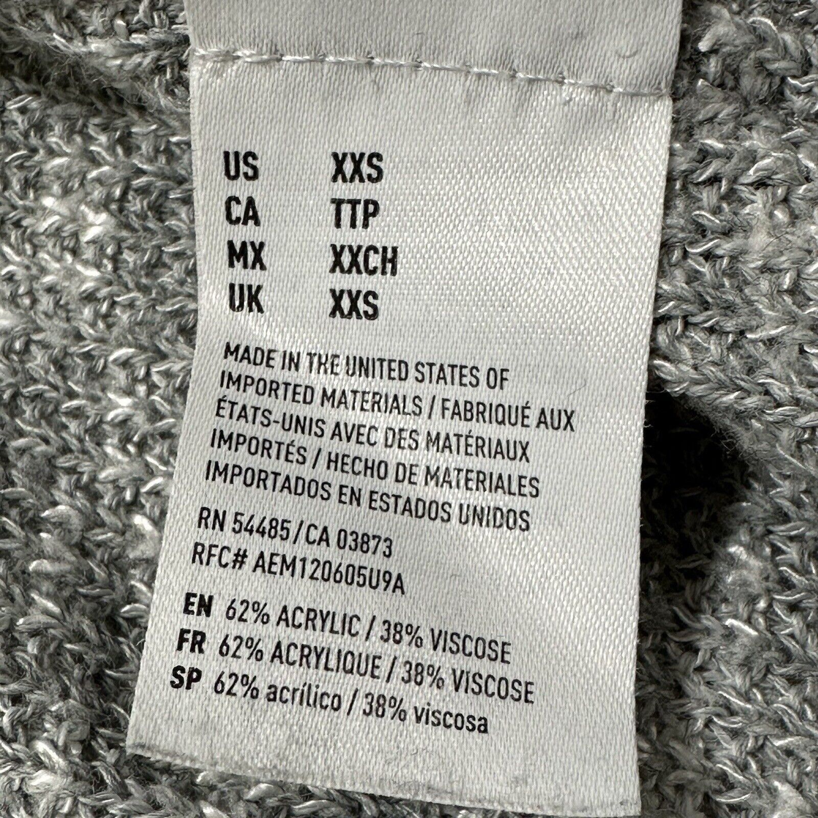 American Eagle Outfitters American Eagle XXS Open Front Waffle Cardigan Sweater Gray Size XXS / US 00 / IT 34 - 4 Thumbnail