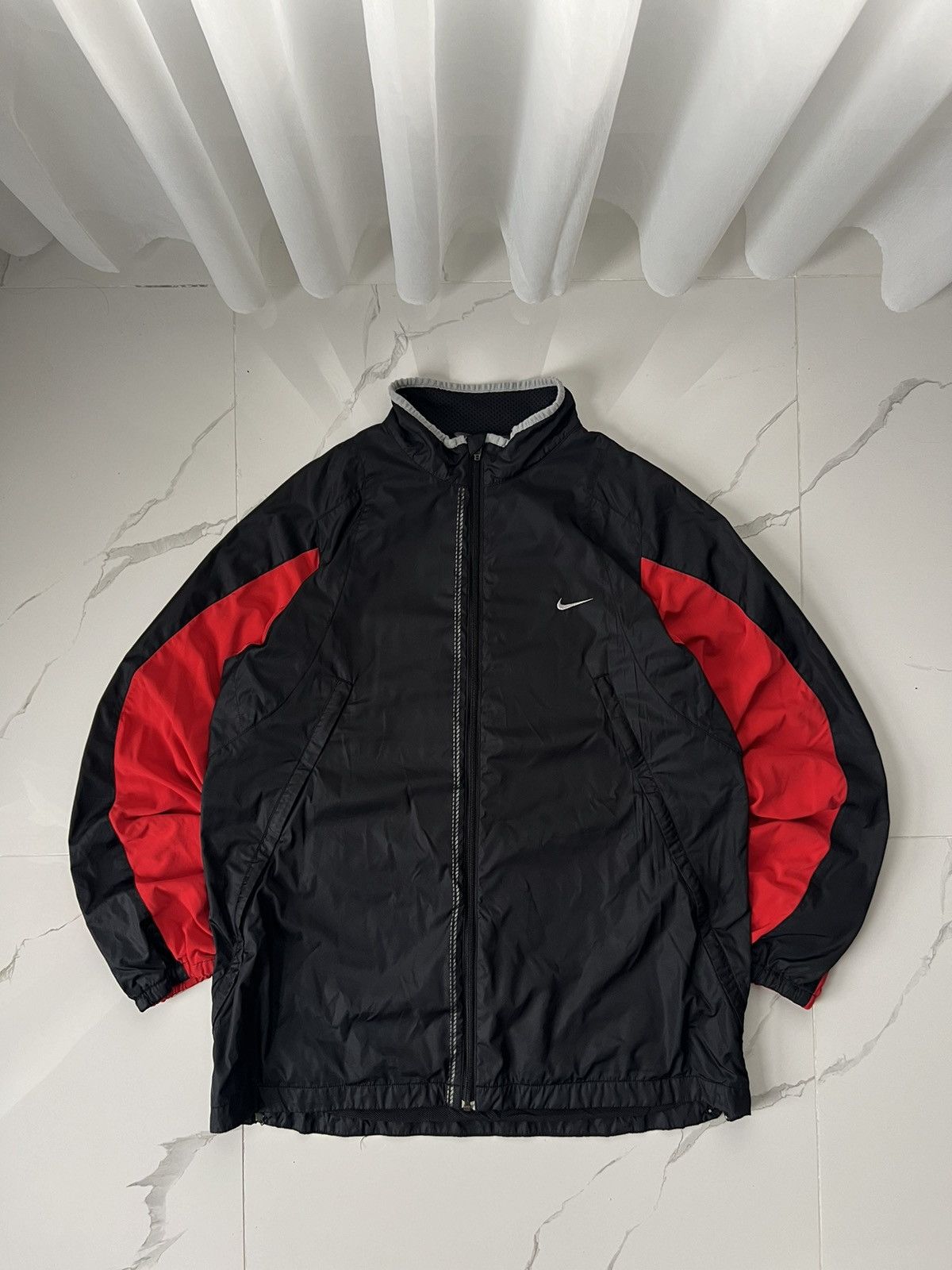 Nike × Vintage 90's NIKE CLIMAFIT RETRO RARE SWOOSH LOGO Y2K TRACK JACKET Size US XL / EU 56 / 4 - 1 Thumbnail
