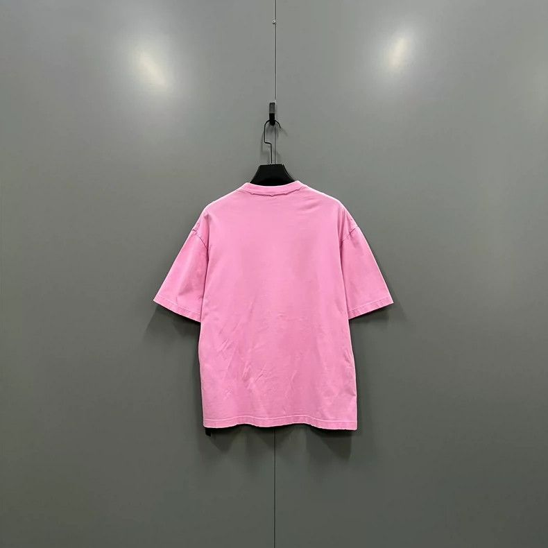 Balenciaga Balenciaga Pink Short Sleeve with Heart Letter Embroidery Size US XS / EU 42 / 0 - 2 Thumbnail
