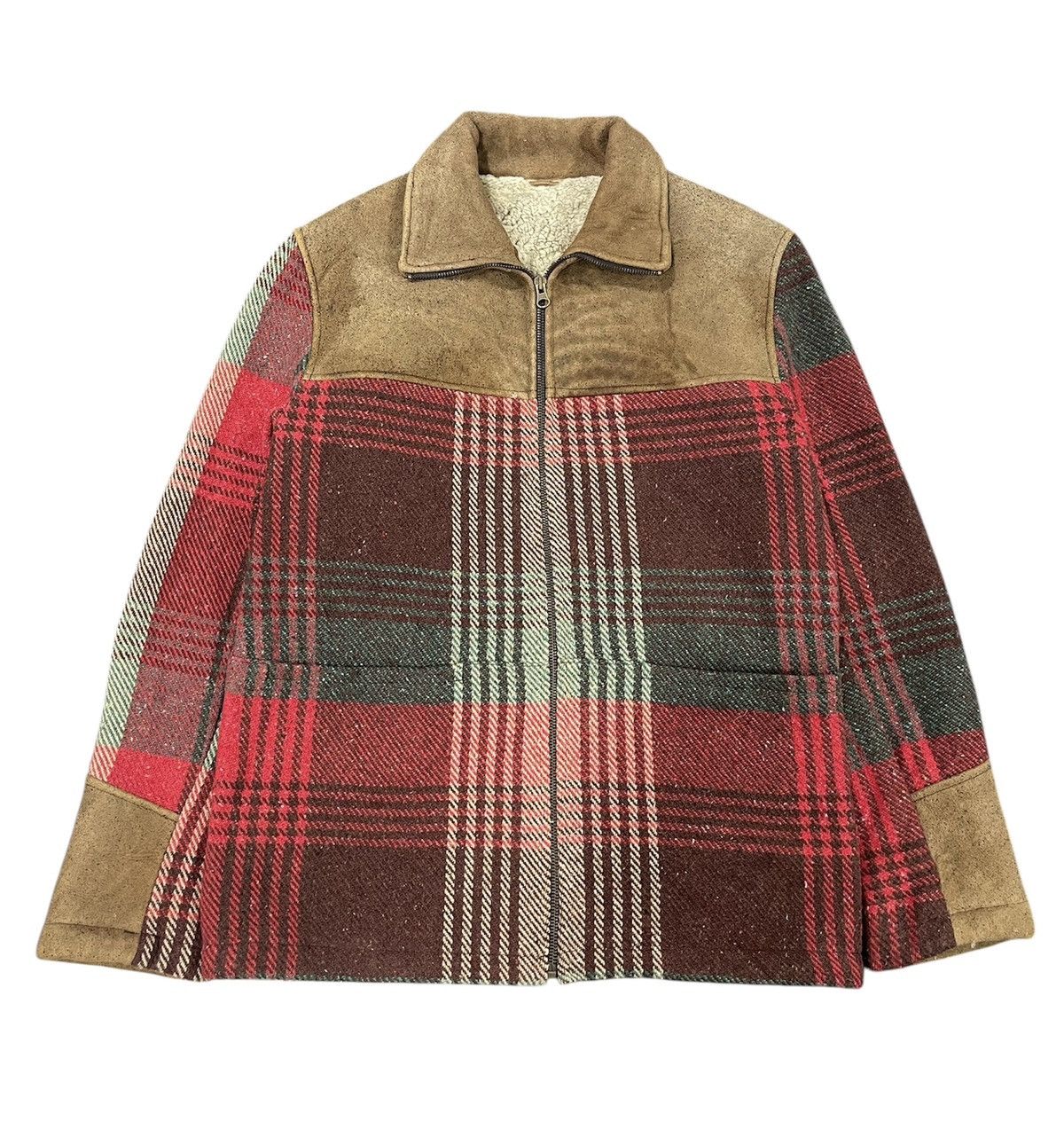 Beams Plus × Vintage Vintage Beams Y.Akamine Plaid Wool Jacket Size US L / EU 52-54 / 3 - 1 Thumbnail