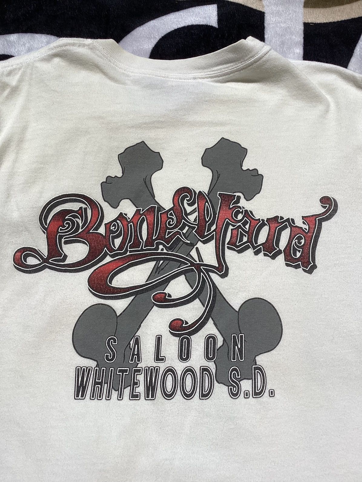 Other Vtg 90s/Y2K boneyard saloon Whitewood, SD motorcycle biker T Size US L / EU 52-54 / 3 - 2 Thumbnail