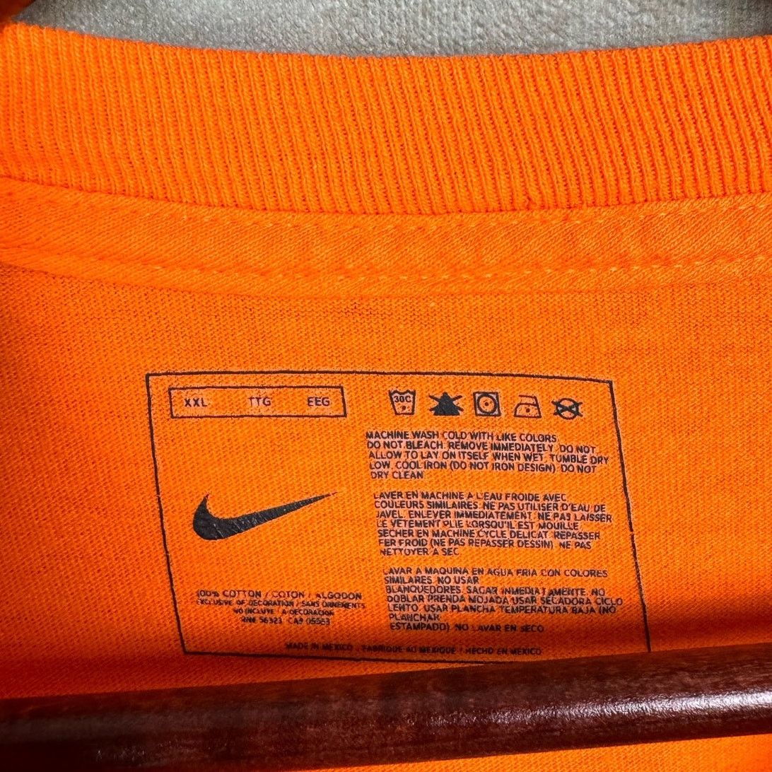 Nike × Vintage VTG Y2K Nike Logo T Shirt Sz XXL Orange Center Swoosh Logo Size US XXL / EU 58 / 5 - 5 Thumbnail