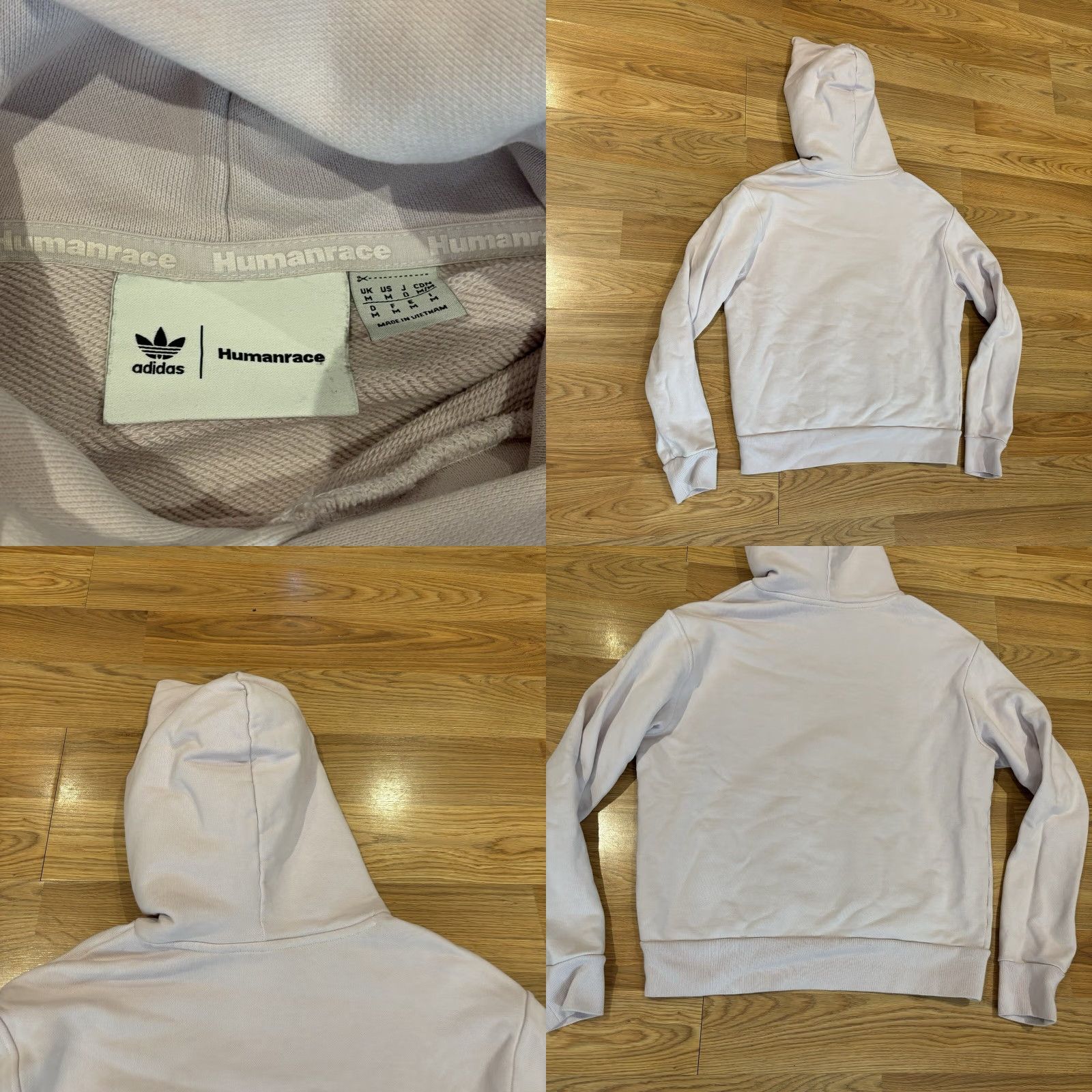 Adidas Adidas Hoodie Mens Size M Purple Heavyweight Spell Out Human Race Pullover Long Sleeve Logo Breathable Sports Outdoor Size US M / EU 48-50 / 2 - 8 Thumbnail