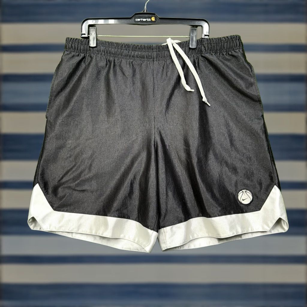 Nike Nike Satin Dazzle Shorts Mens XL Basketball Gym Sportswear Drawstring 90s Vintage Black Satin Nike Dazzle Mens XL Basketball Shorts Size US 36 / EU 52 - 1 Thumbnail