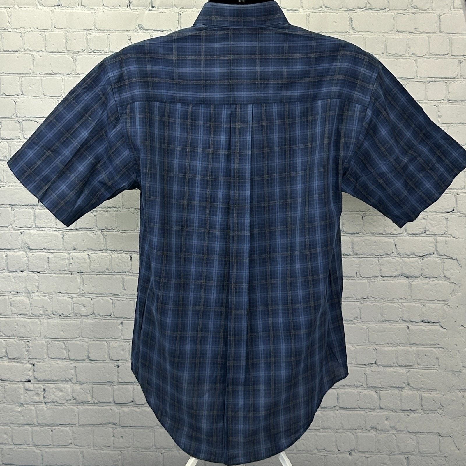 Arrow Arrow Wrinkle Free Button Front Shirt Blue Plaid S Small Size US S / EU 44-46 / 1 - 3 Thumbnail
