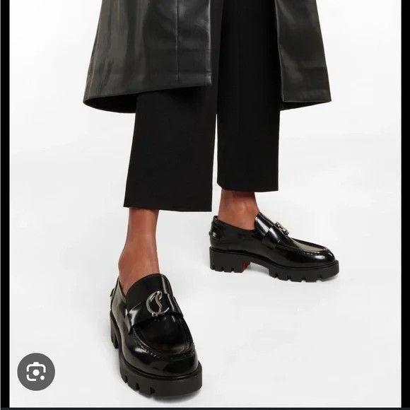 Christian Louboutin oc11z0126 CL Moc Lug in Black Size US 9 / IT 39 - 5 Thumbnail