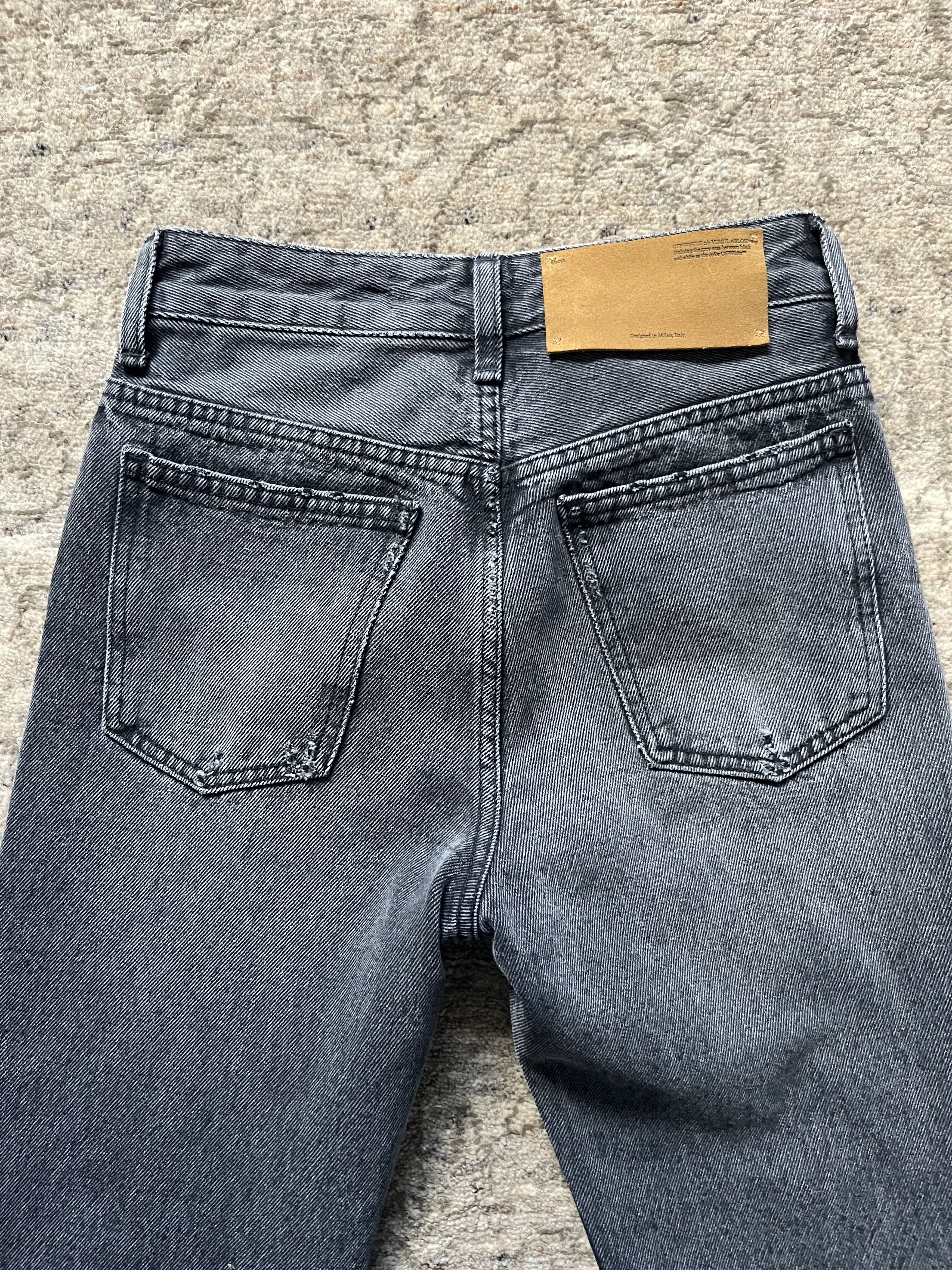 Off-White Faded black denim Size 26" / US 2 / IT 38 - 3 Thumbnail