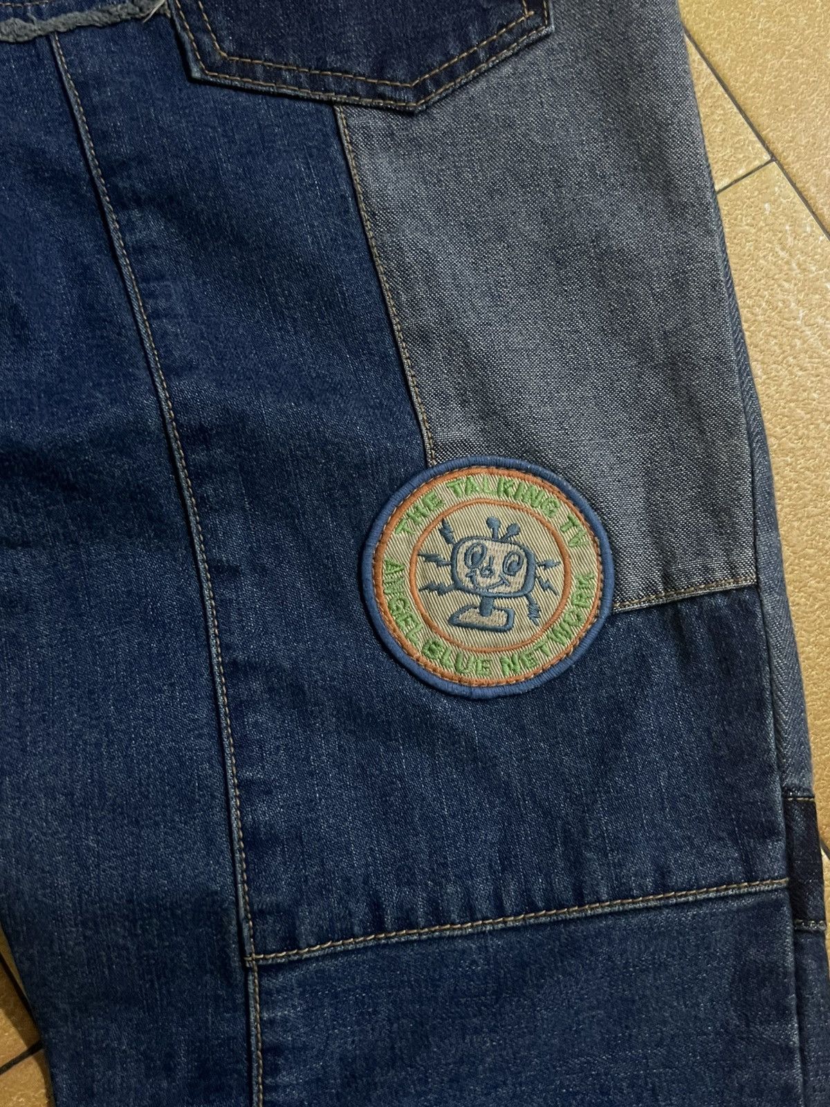 Angel Blue VINTAGE Angel Blue Patchwork Denim Jeans Y2K Japanese Brand Size US 26 / EU 42 - 13 Thumbnail
