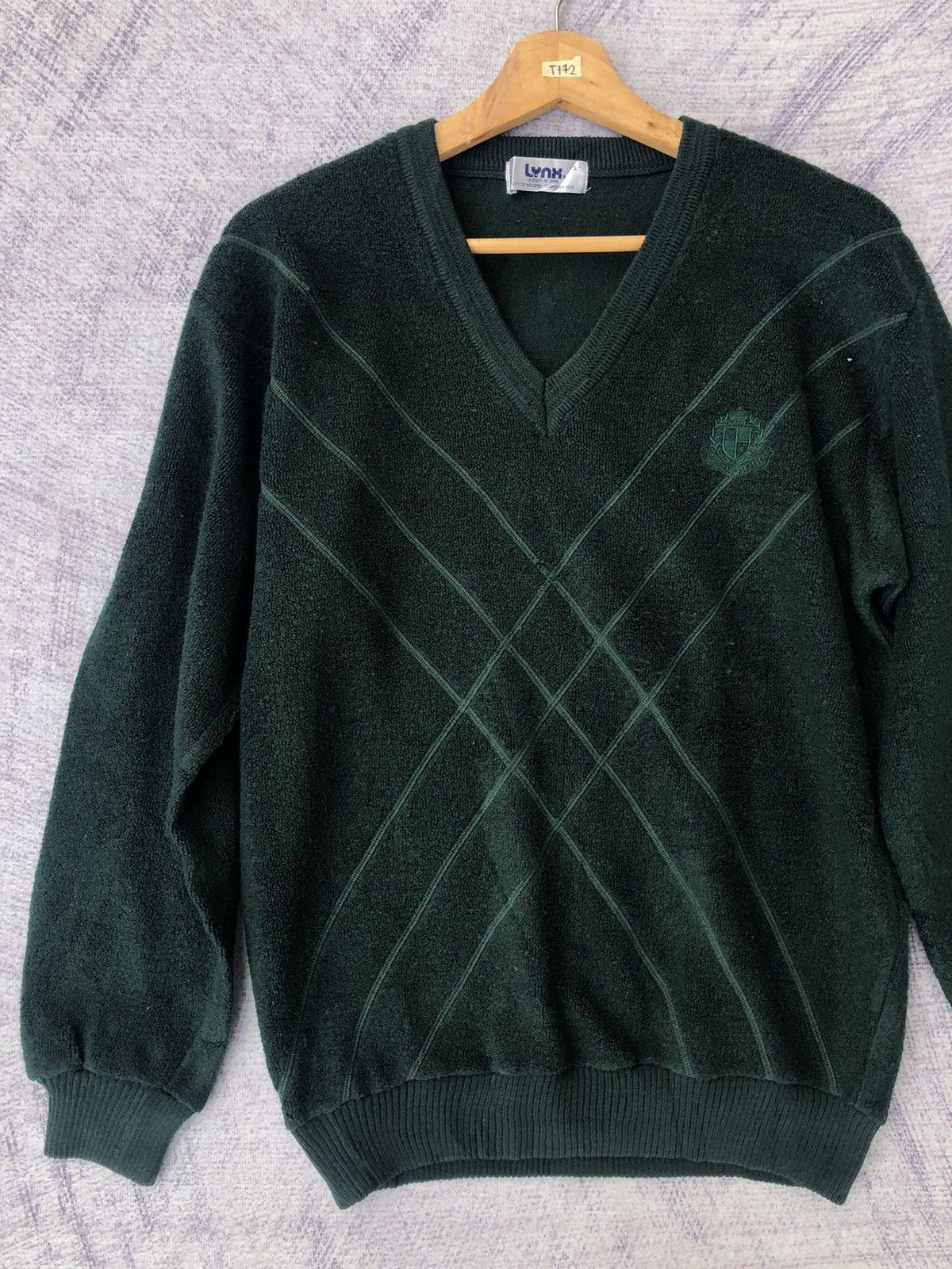Beauty Beast × Designer 🔴Vintage LYNX Fleece Jumper Knitsweater Nice Pettern Size US M / EU 48-50 / 2 - 1 Thumbnail