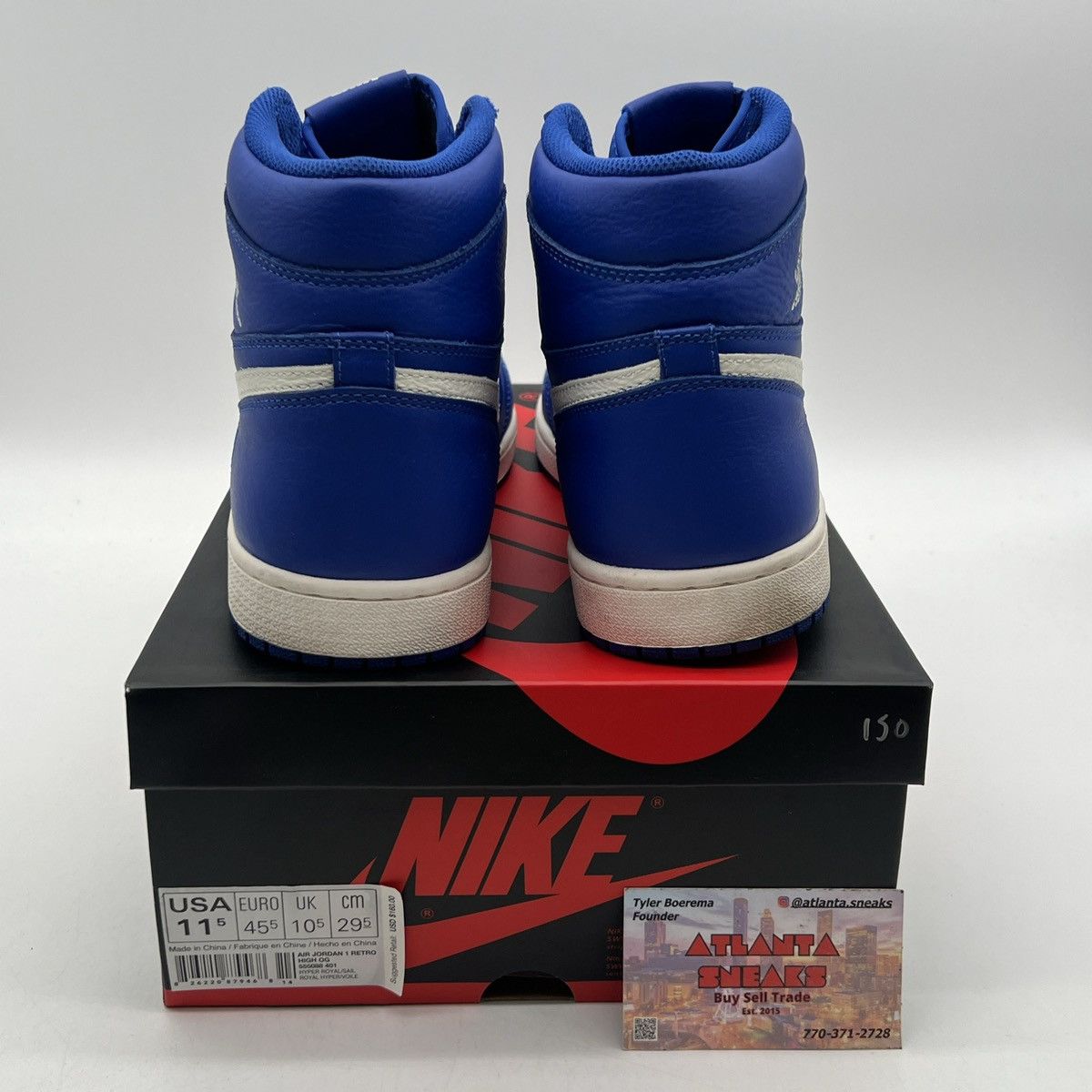 Nike Air Jordan 1 High hyper royal Size US 11.5 / EU 44-45 - 3 Thumbnail