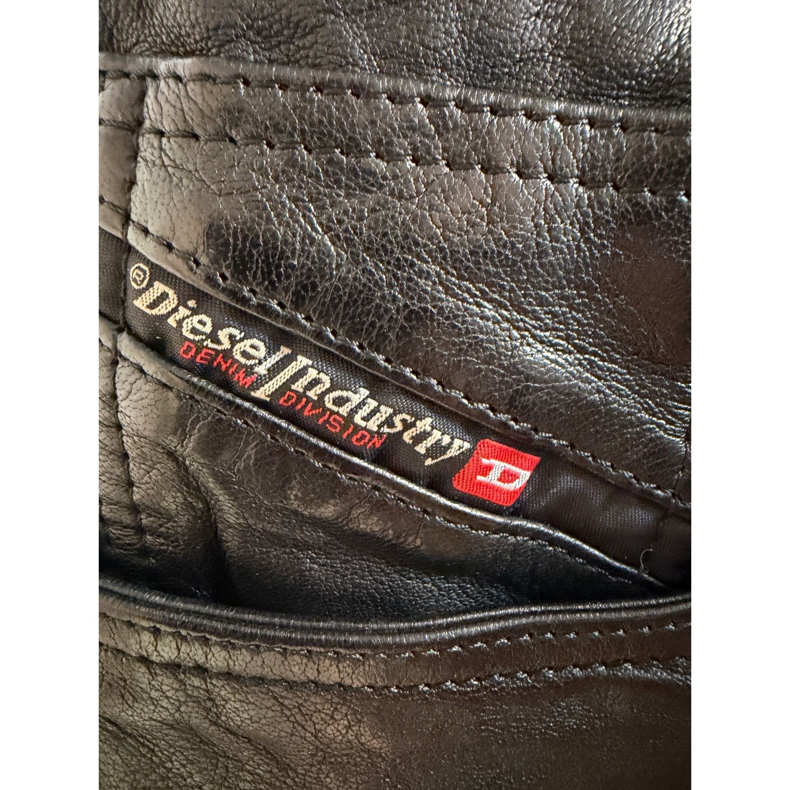 Diesel Diesel NWT P-Macs-Lth Textured Waxed-Leather Pants Size US 32 / EU 48 - 4 Thumbnail