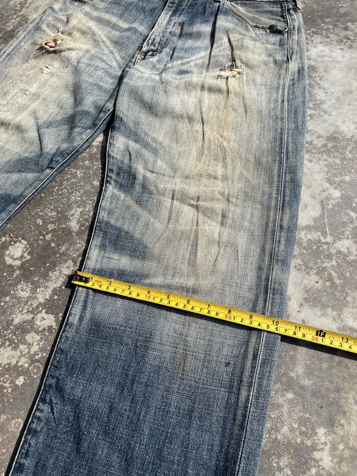 Hysteric Glamour × Levi's × Vintage Baggy 553 Selvadge Levis Blue Washed Denim Size US 34 / EU 50 - 14 Thumbnail
