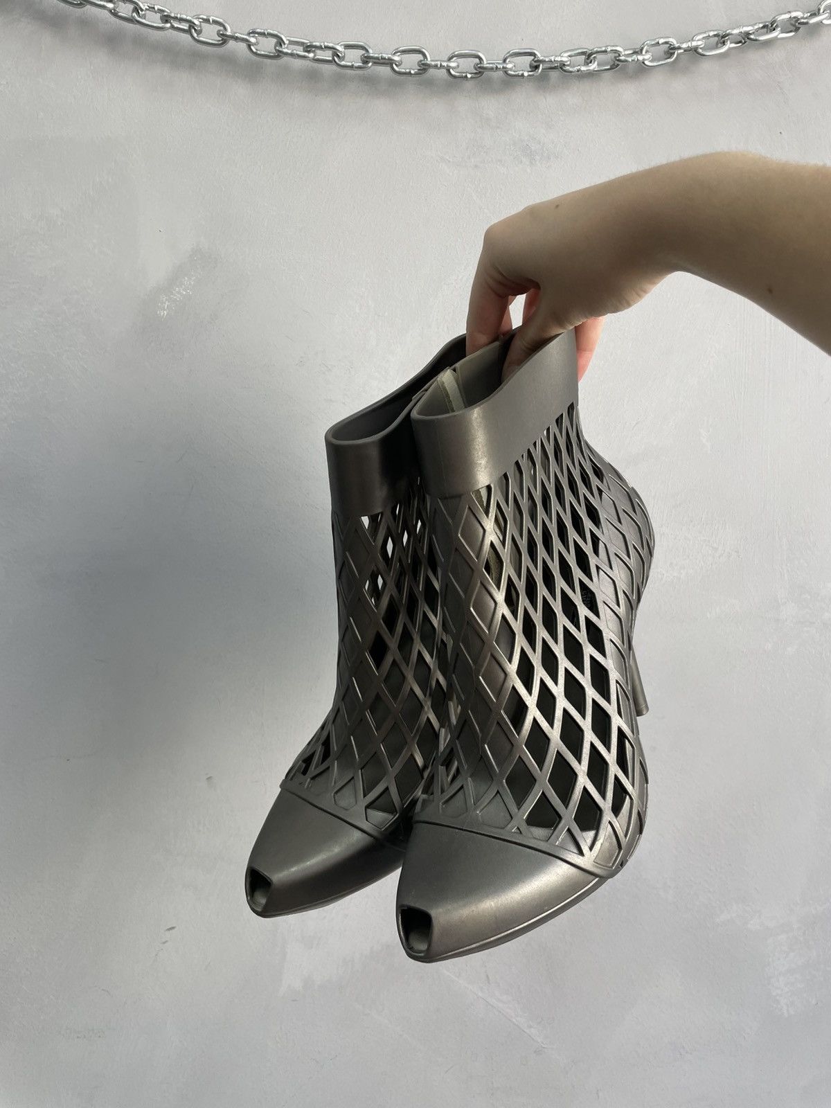 Jean Paul Gaultier Rare rubber melissa x jean paul gaultier heel boots Size US 11 / IT 41 - 10 Thumbnail