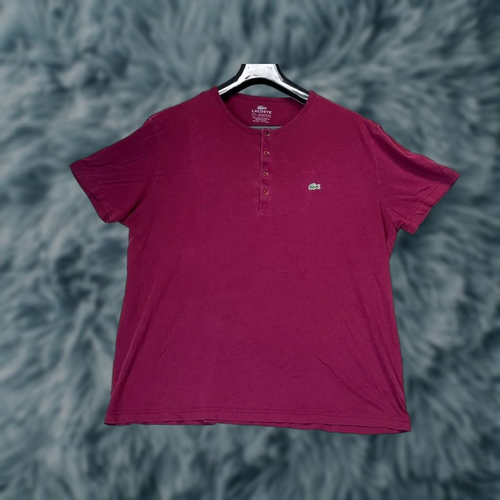 Lacoste Lacoste Shirt Mens 2XL Red Quarter Button Up T Shirt Size 2XL US 2XL Button Lacoste Shirt Mens Red 2XL Quarter Button Up T Shirt Size US XXL / EU 58 / 5 - 1 Thumbnail