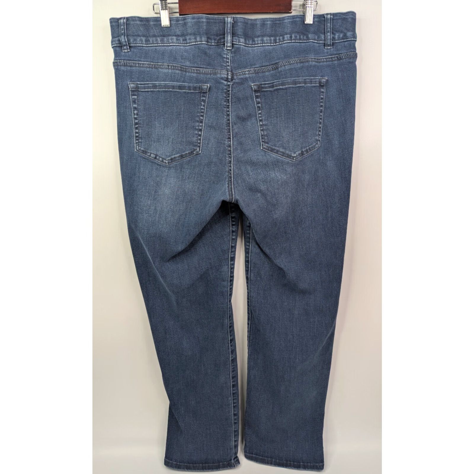 Vintage VINTAGE Lane Bryant Blue Jeans High Rise Straight Tighten Tummy Fit Sz 20 Womens Denim Cotton Polyester Spandex Rayon Stretchy Size 42" / US 20 - 3 Thumbnail