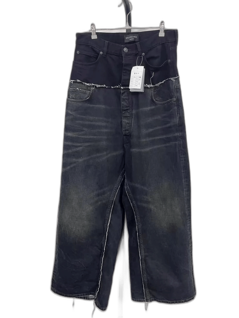 Balenciaga Balenciaga Illusion Effect Denim Pants Size M-2505 Size US 28 / EU 44 - 1 Thumbnail