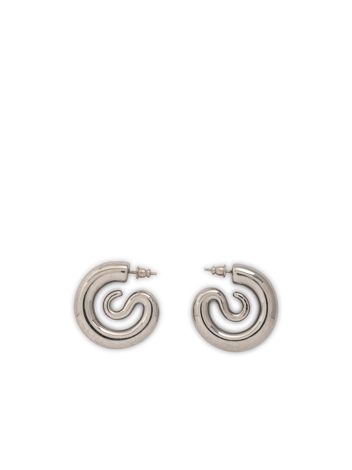PANCONESI PANCONESI Silver 'Serpent Hoops Small' Earrings Size ONE SIZE - 1 Thumbnail