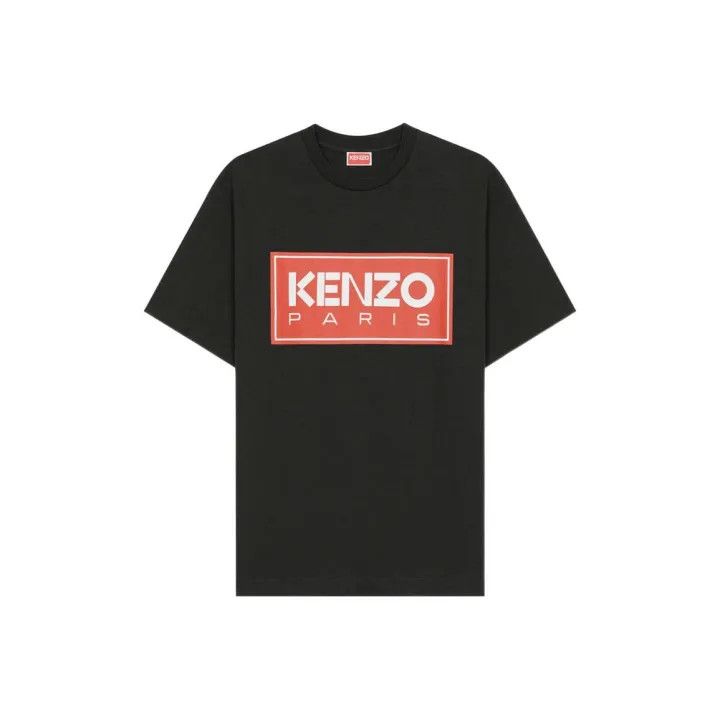 Kenzo Kenzo Black Logo Print Short Sleeve T-Shirt 0079 Size US M / EU 48-50 / 2 - 1 Thumbnail