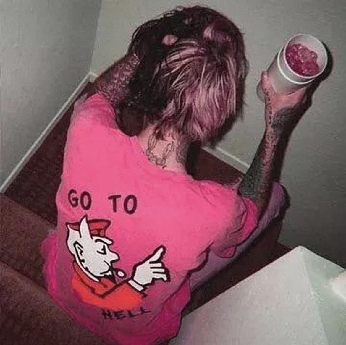 Superrradical Superrradical “Go To Hell” Pink Shirt Lil Peep GothBoiClique Size US L / EU 52-54 / 3 - 6 Thumbnail