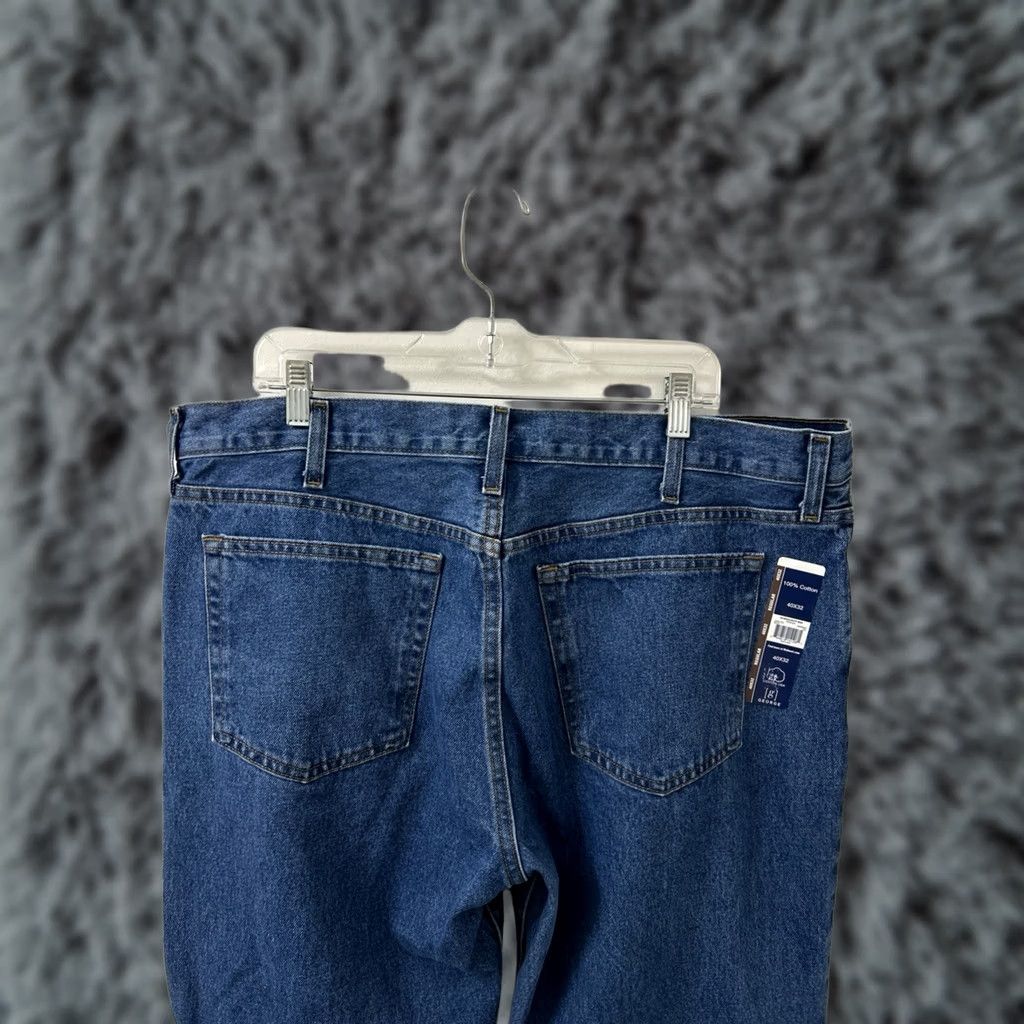 George George Jeans Mens 40x32 Blue Regular Fit Denim Pants Straight Leg 5-Pocket Zipper Button INSEAM 32 YKK Size US 40 / EU 56 - 1 Thumbnail
