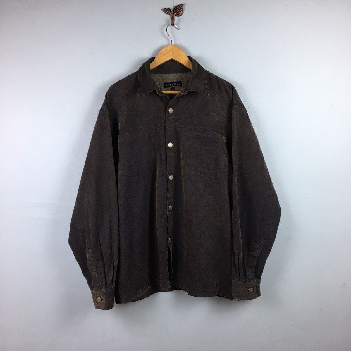image of Japanese Nota Bene Denim Jacket in Blue/Gold, Men's (Size Large)