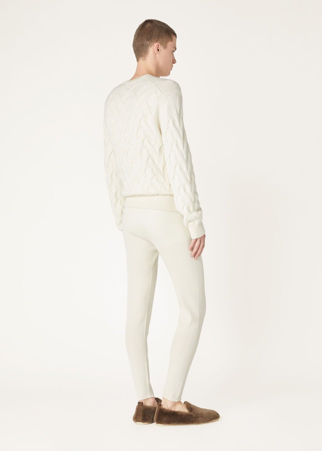 Loro Piana o1w1db10725 FAO4514 Cocooning Crewneck Sweater in White Size US S / EU 44-46 / 1 - 4 Thumbnail