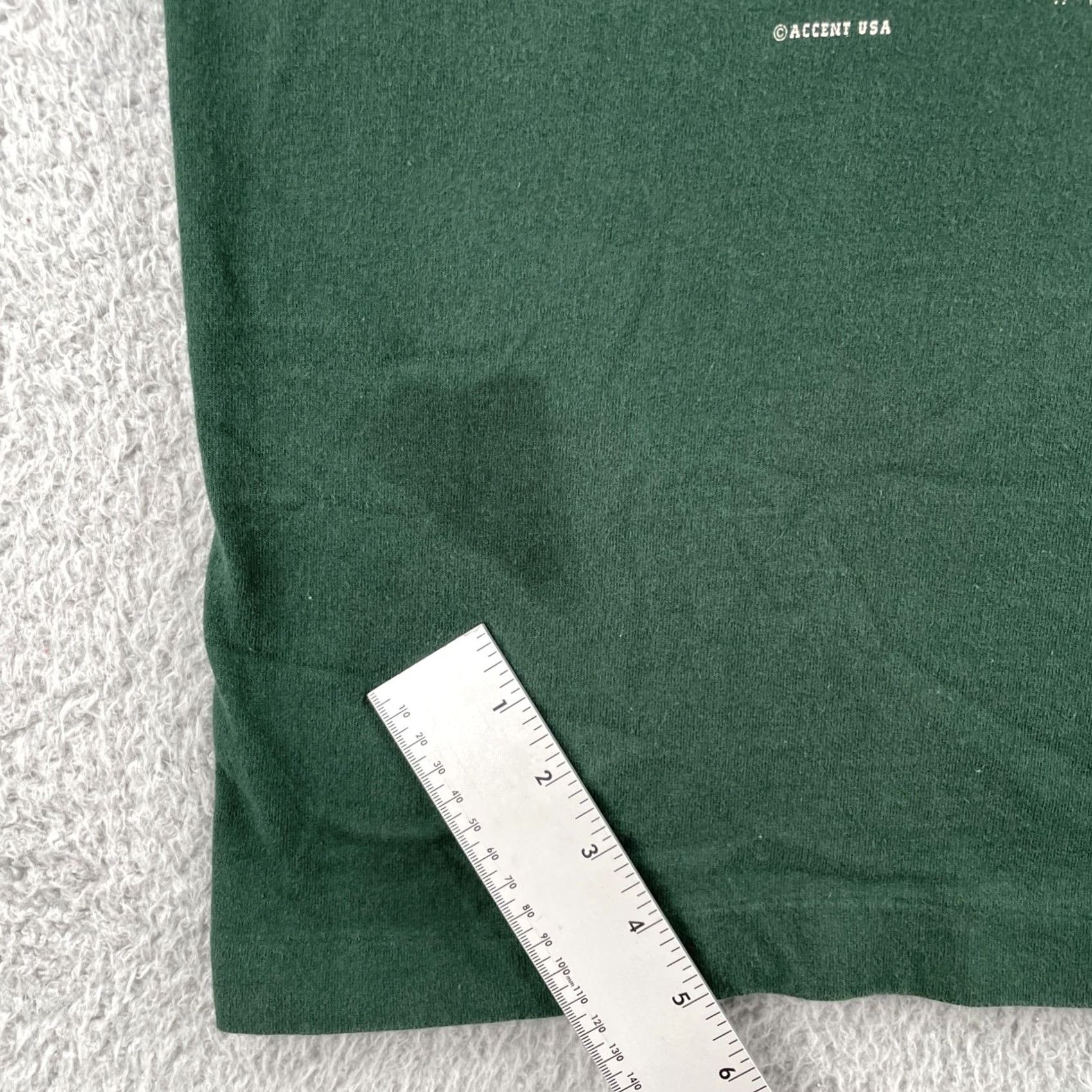 Fruit Of The Loom VINTAGE Fruit of the Loom Men’s M Green Single Stitch Shirt USA 90s Crew Neck Short Sleeve Cotton T-Shirt Size US M / EU 48-50 / 2 - 7 Thumbnail