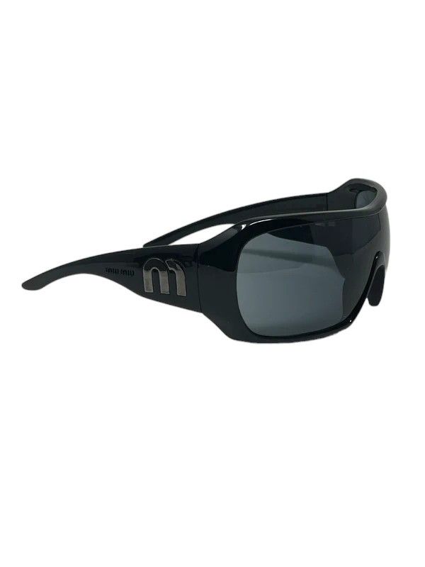 Miu Miu SMU03F Black Shield Sunglasses c. 2020s