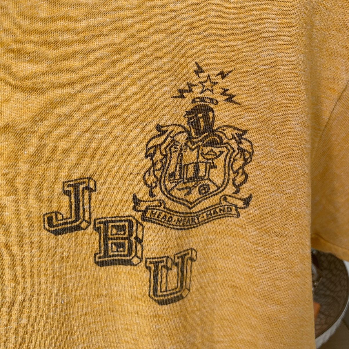 Vintage Thrashed Faded Vintage 70s John Brown University Ringer Tee Size US M / EU 48-50 / 2 - 4 Thumbnail