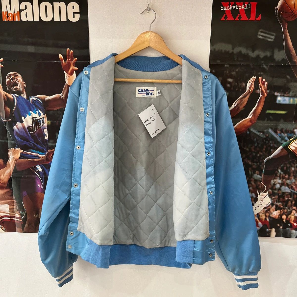 Chalk Line Vintage Houston Oilers Chalk Line Satin Bomber Jacket Size US M / EU 48-50 / 2 - 7 Thumbnail