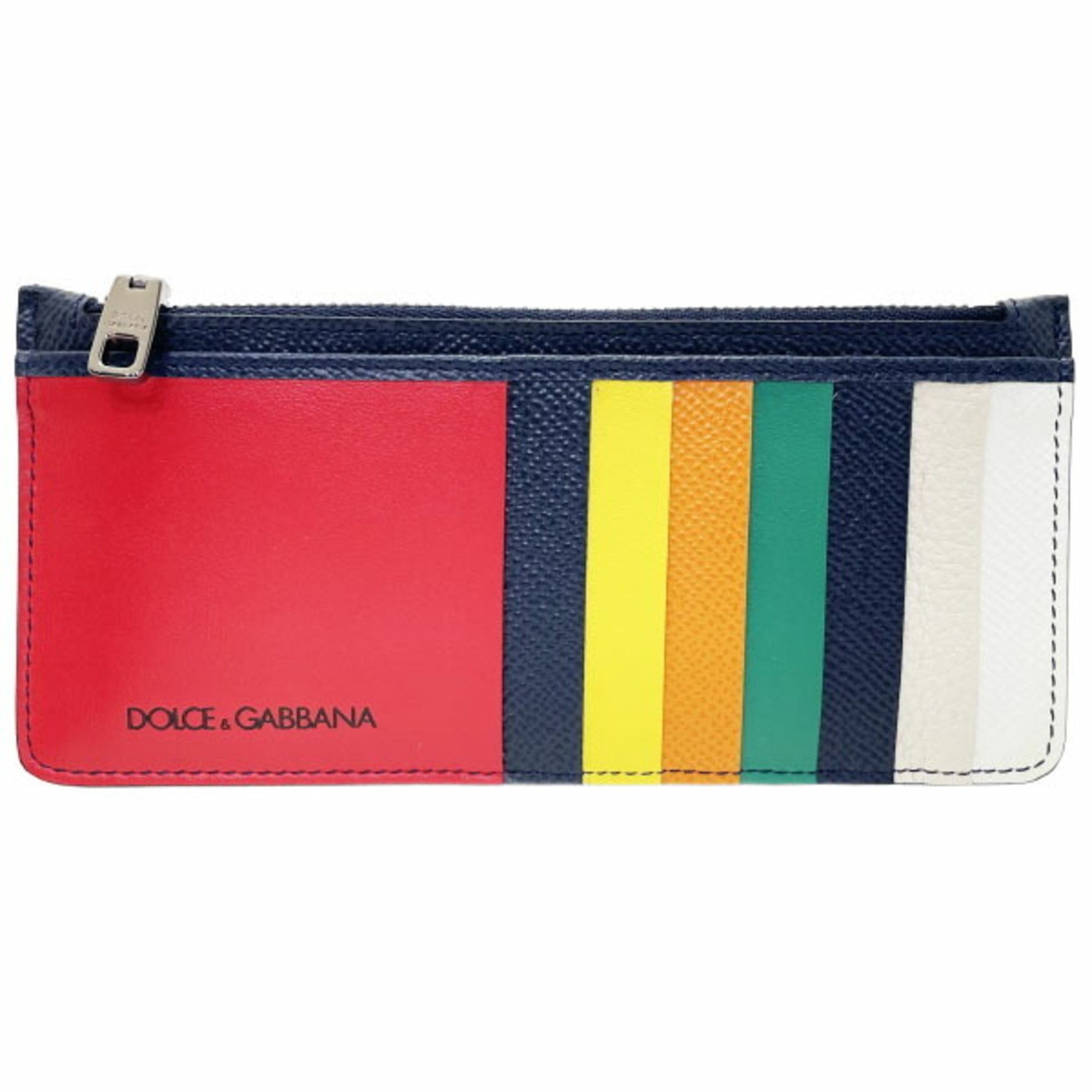 Dolce & Gabbana Dolce & Gabbana Card Case Coin Leather Multicolor Red Navy BP2172 AJ785 DOLCE GABBANA Holder Purse IC Pass D&G YY-14324 Size ONE SIZE - 1 Thumbnail