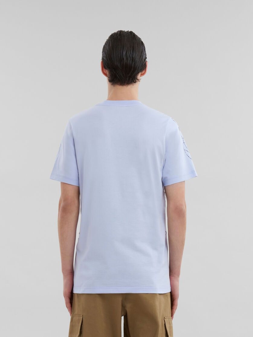 Marni o1w1db10625 Cotton T-Shirt in White Size US L / EU 52-54 / 3 - 3 Thumbnail