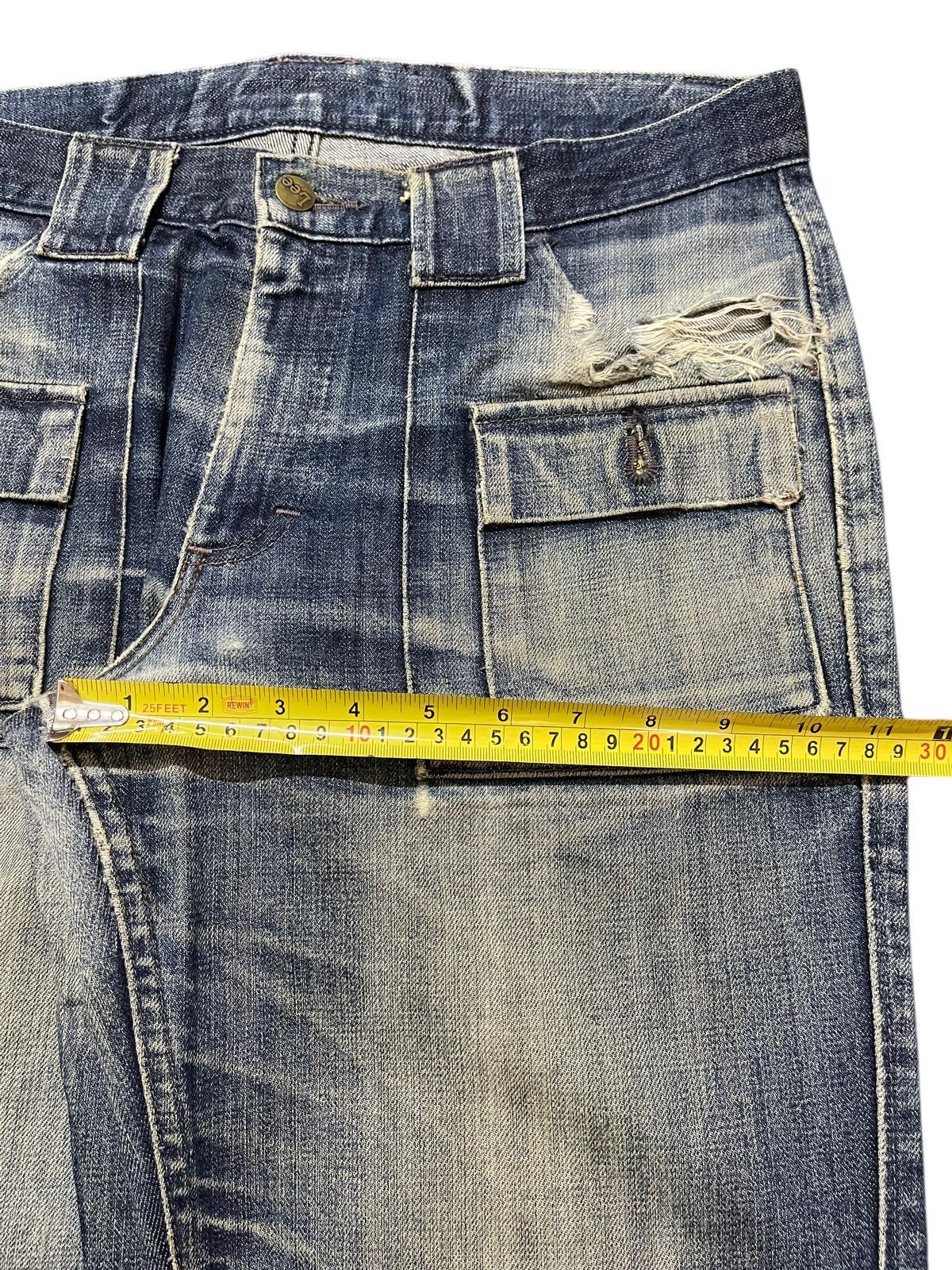 Lee Vintage Lee Bush Pants Faded Wash Style Baggy Style Jeans Size US 33 - 15 Thumbnail