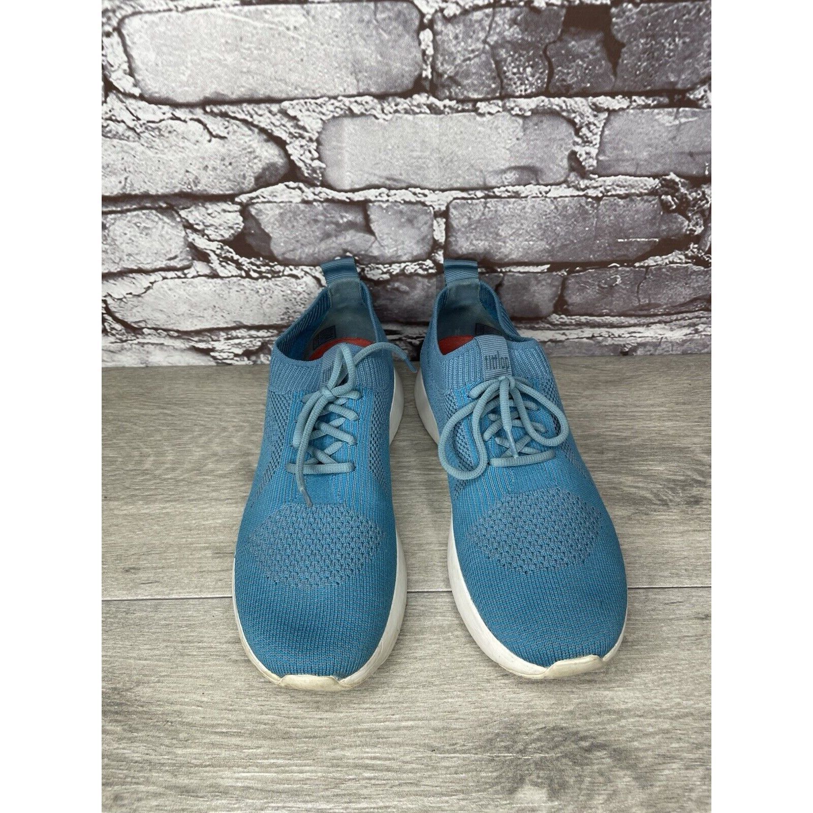 Other FITFLOP UBERKNIT Teal Blue Stretch Knit Mesh Wedge Sneakers Size US 6 / IT 36 - 11 Thumbnail