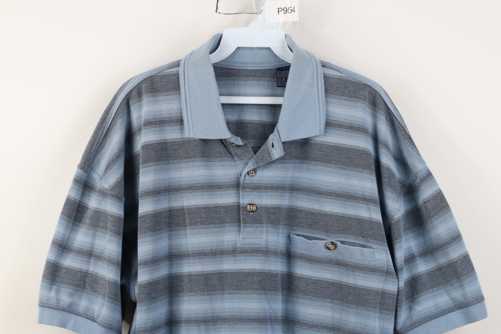 Vintage Vintage 90s Streetwear Block Collared Pullover Polo Shirt Size US XL / EU 56 / 4 - 2 Thumbnail