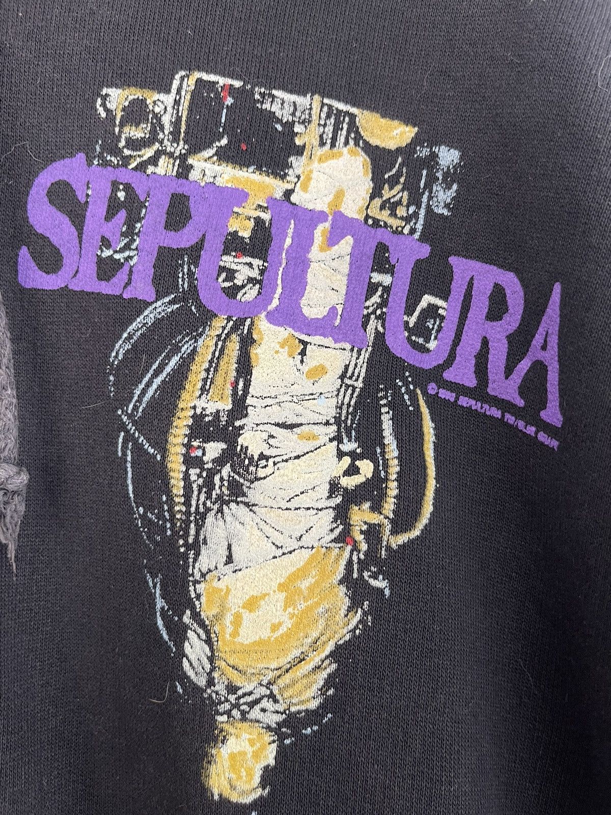 Band Tees × Vintage Vintage Sepultura Chaos Ad Hoodie Size US XL / EU 56 / 4 - 4 Thumbnail