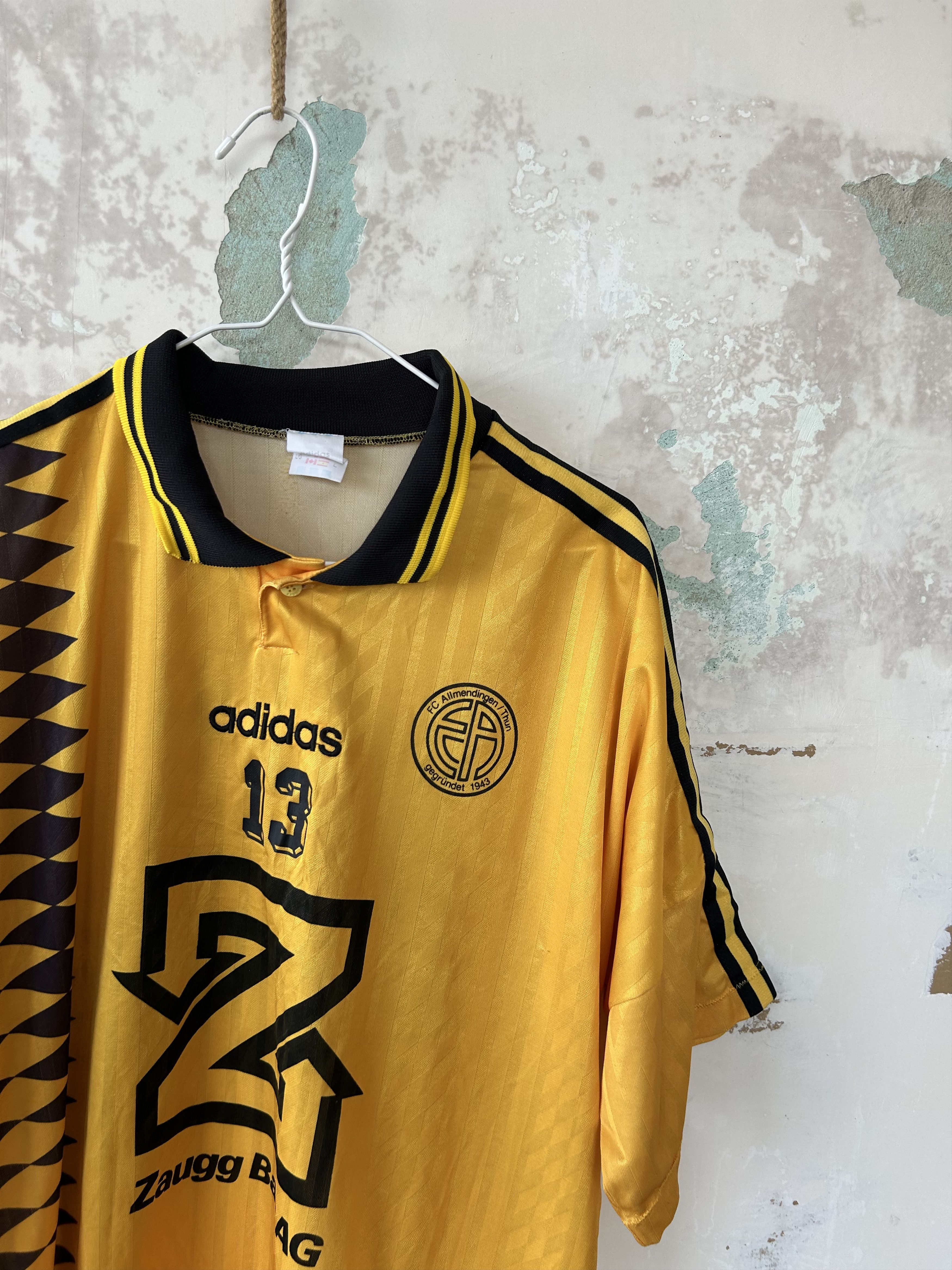 13 number FC vintage adidas soccer jersey 80s
