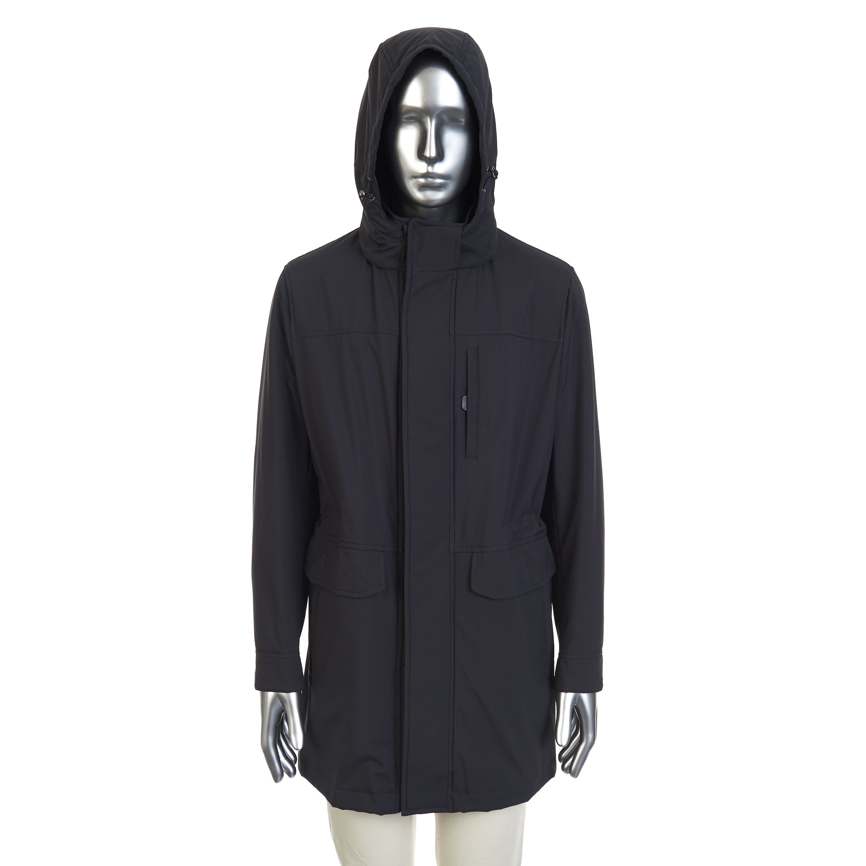 Brioni Parka Coat In Navy Blue Performa Nylon With Detachable Hood Size US L / EU 52-54 / 3 - 10 Thumbnail