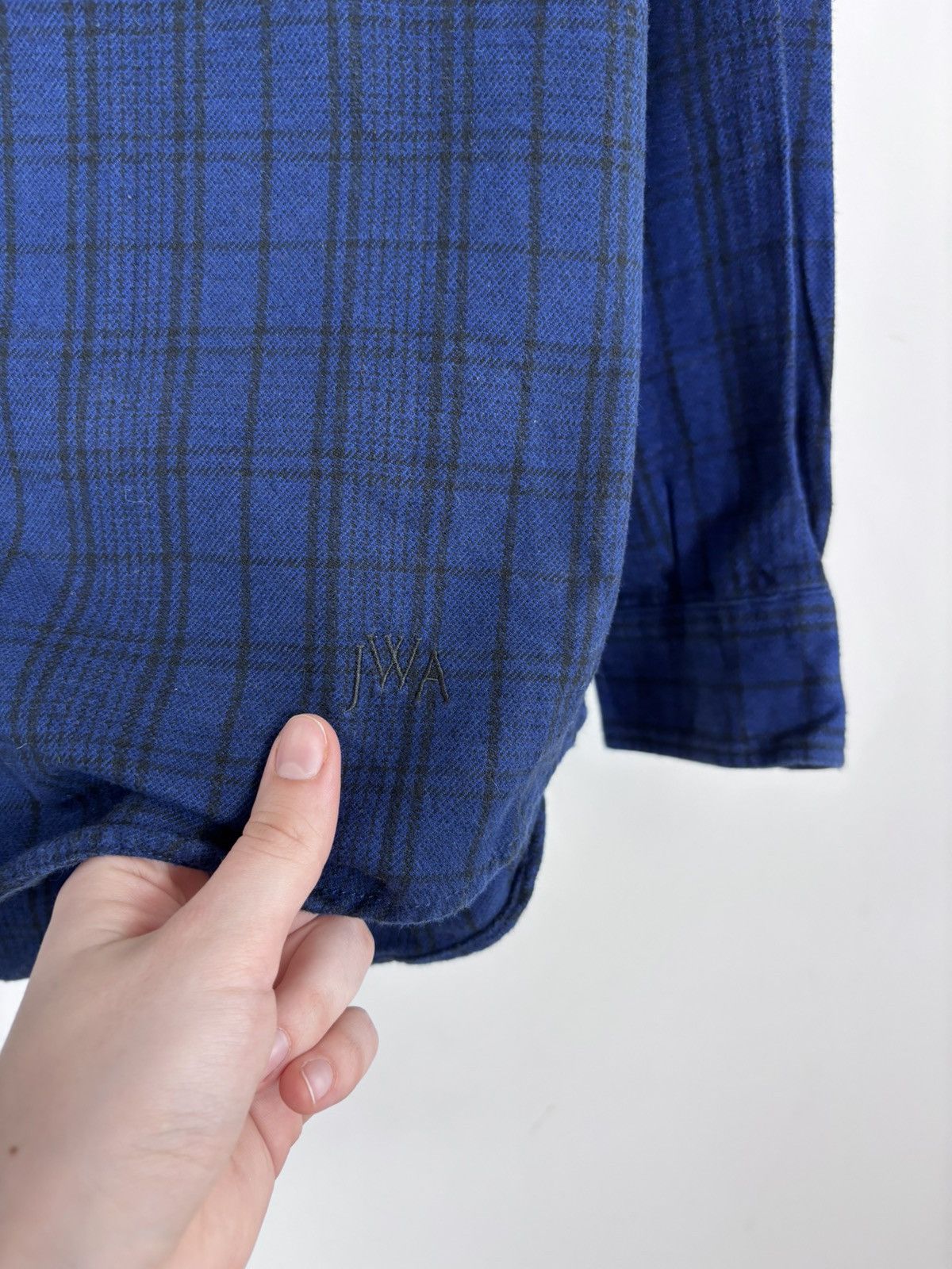 JW Anderson × Uniqlo JW Anderson X Uniqlo Men’s Blue Checkered Flannel Shirt Size US S / EU 44-46 / 1 - 8 Thumbnail
