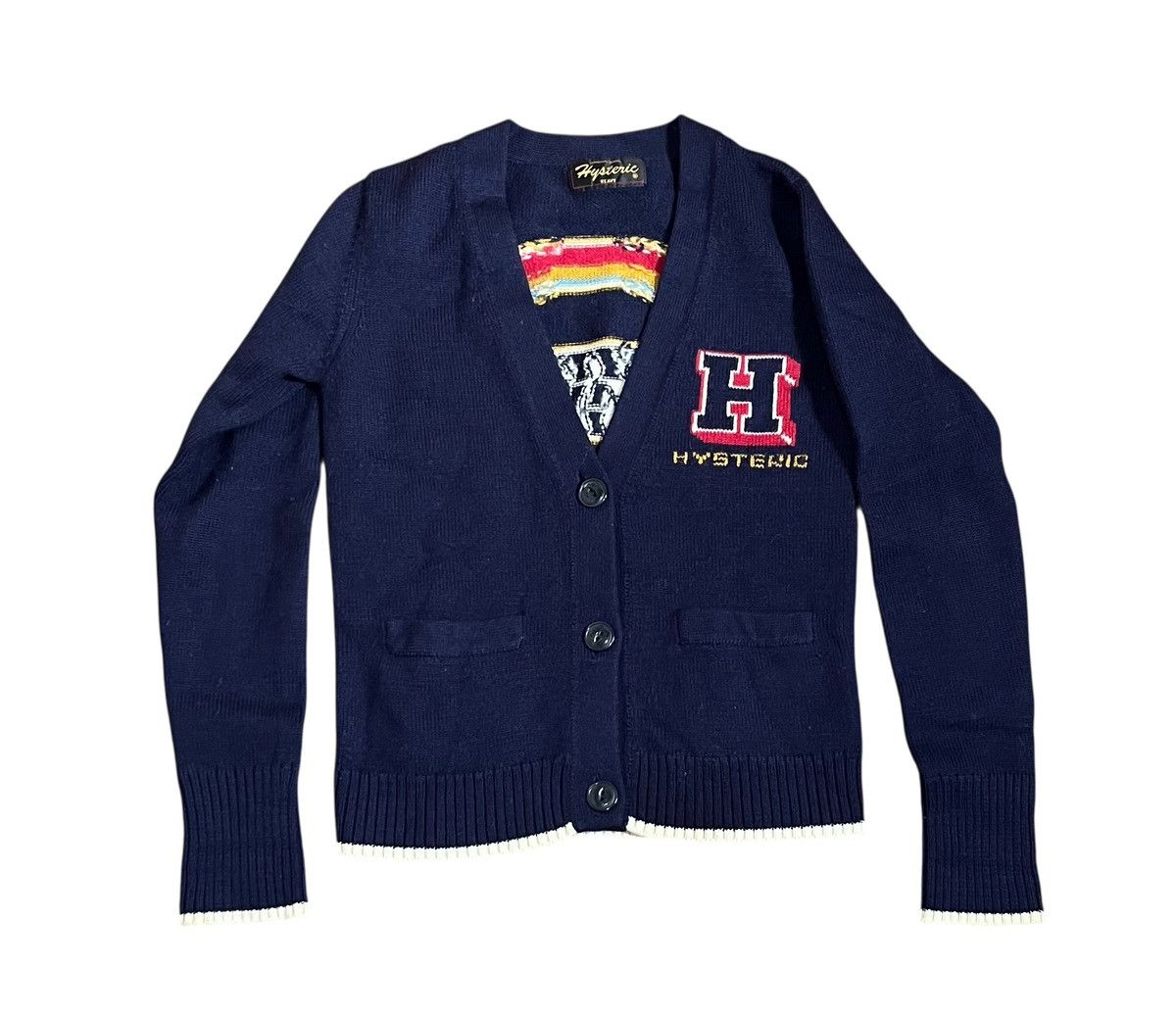 Hysteric Glamour TAX FREE 🇺🇸 hysteric glamour knitted graphic logo cardigan Size US S / EU 44-46 / 1 - 1 Thumbnail