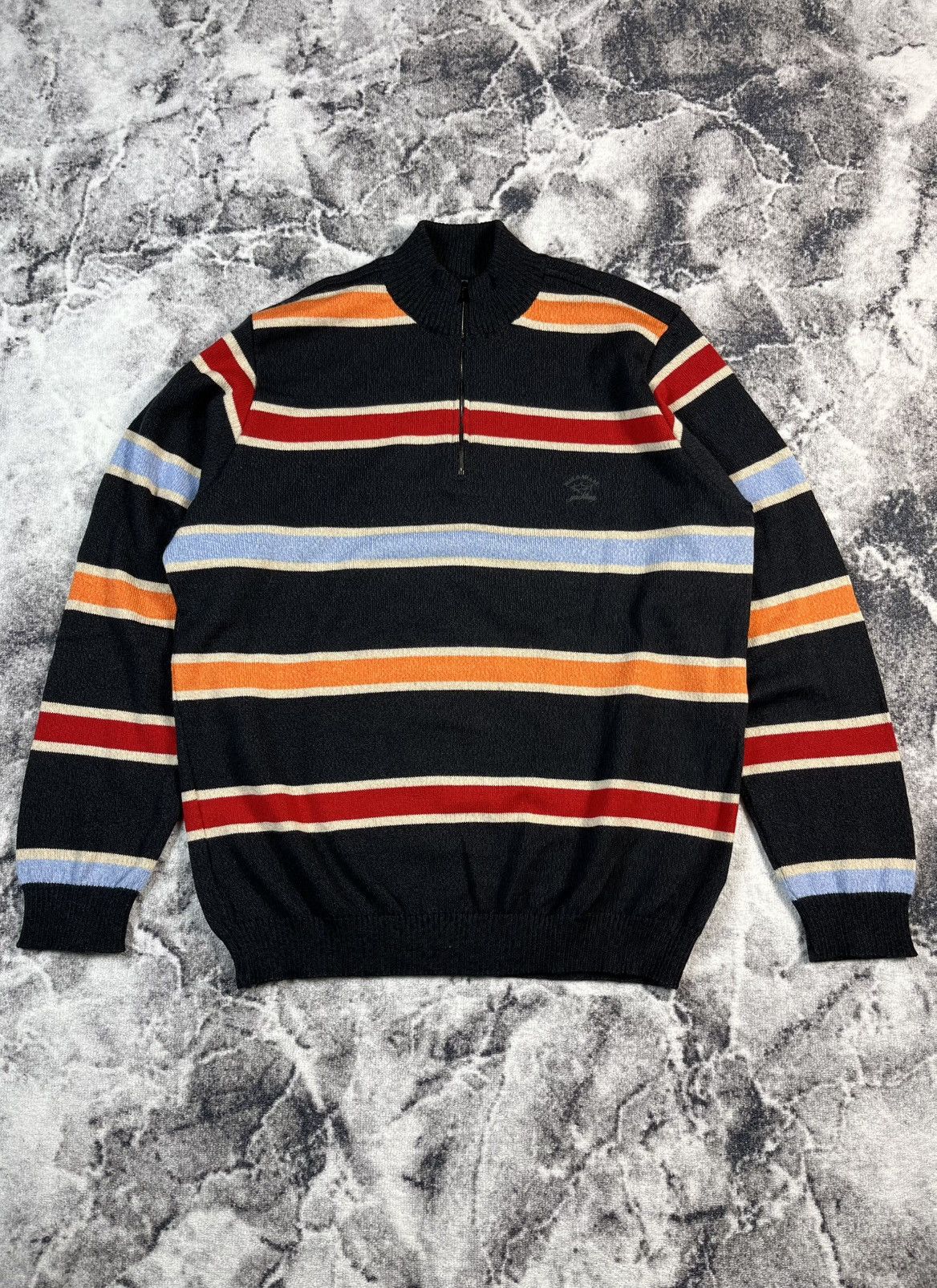 Paul & Shark Paul & Shark Striped Wool Sweater XXL Fits XL Size US XL / EU 56 / 4 - 1 Thumbnail